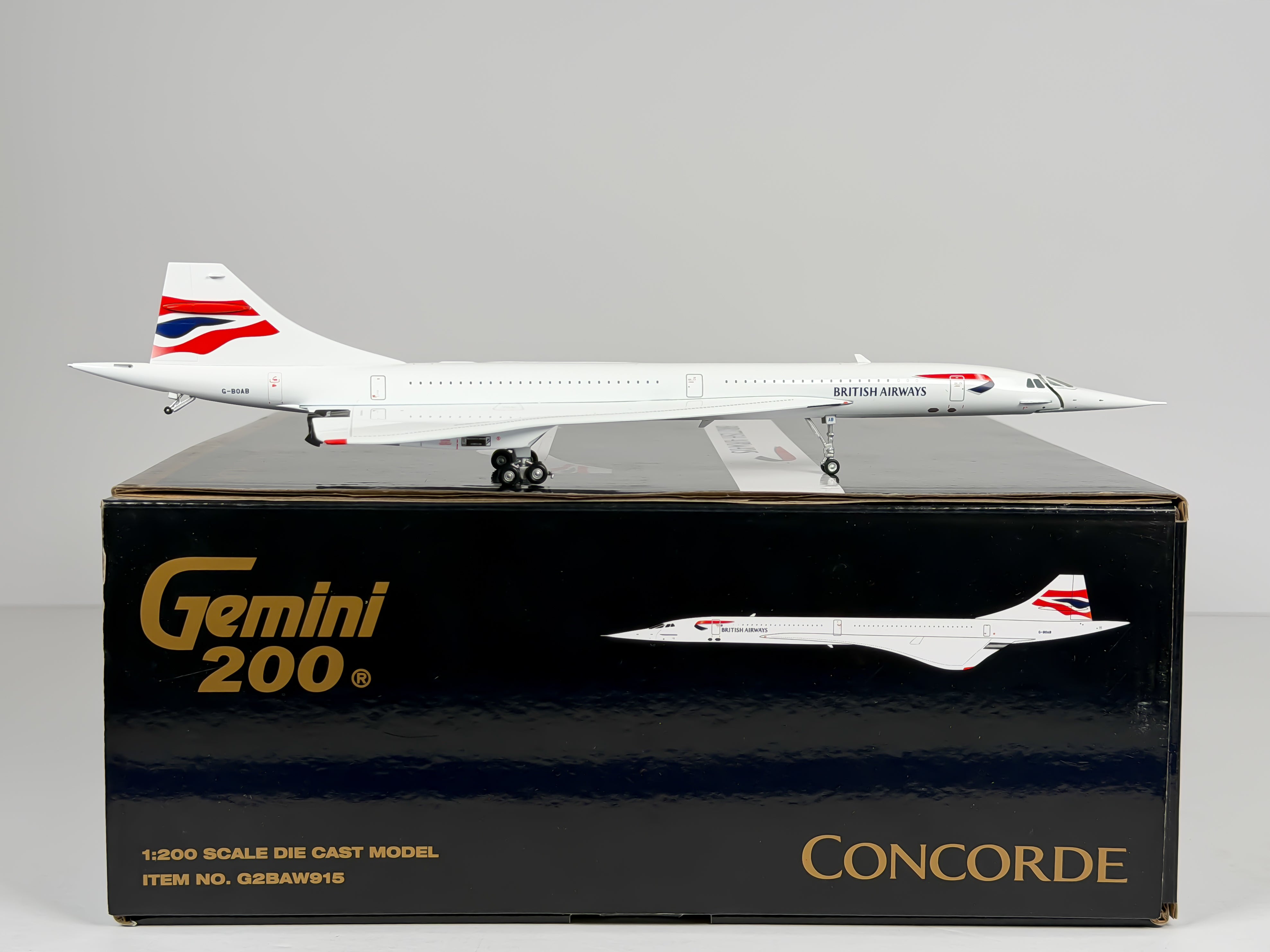 British Airways Aerospatiale/BAC Concorde 1:200 Gemini Jets G-BOAB (G2BAW915)