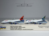 British Airways Boeing 747-400 1:400 Gemini Jets G-BNLS & G-BNLN (G2BAWSET2)