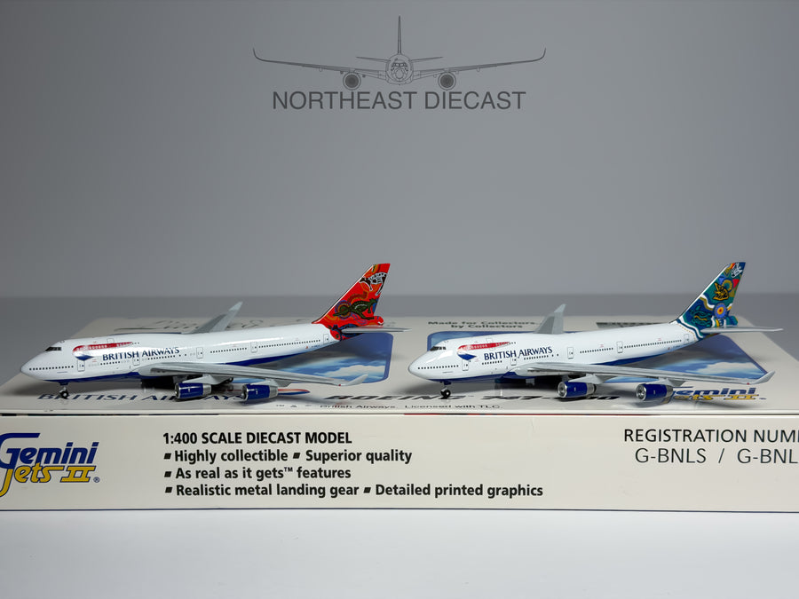 British Airways Boeing 747-400 1:400 Gemini Jets G-BNLS & G-BNLN (G2BAWSET2)