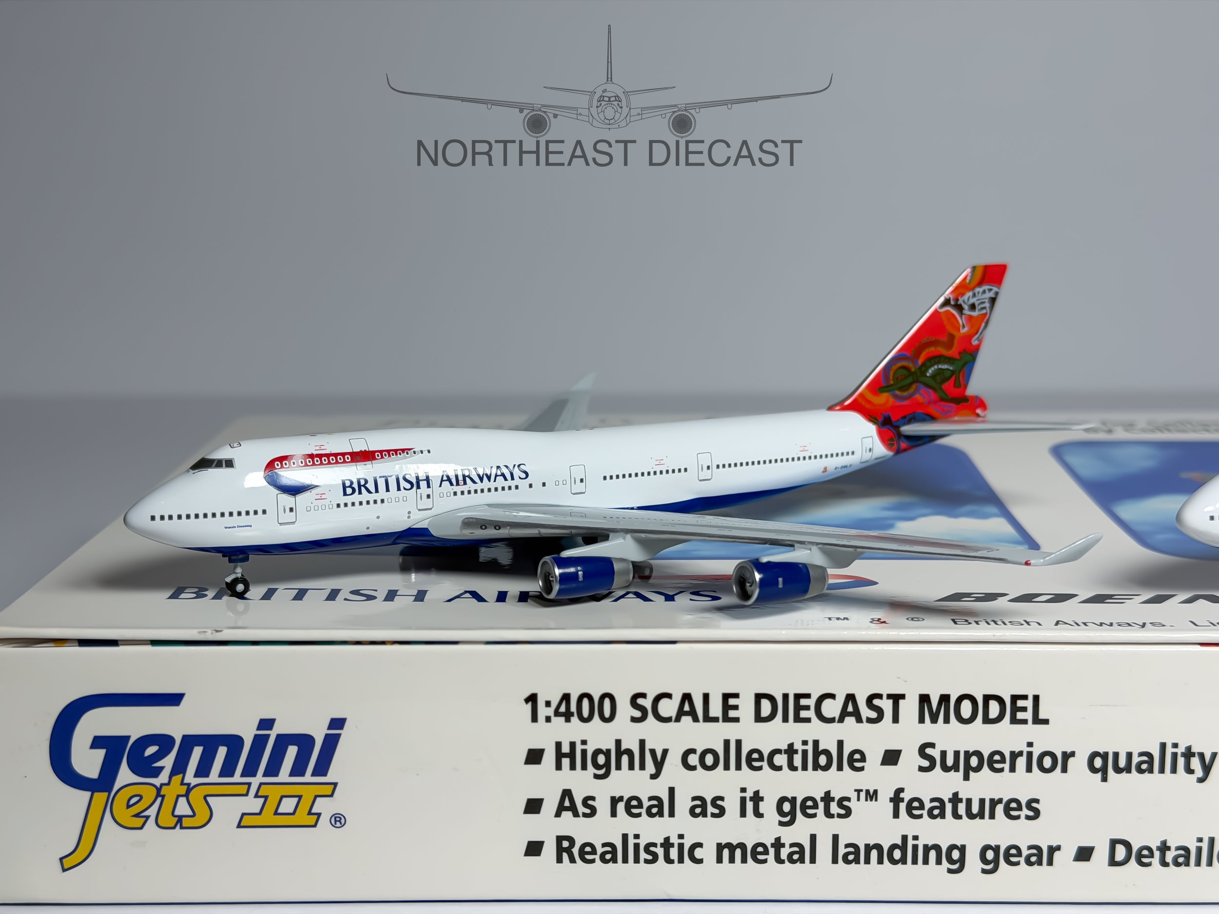 British Airways Boeing 747-400 1:400 Gemini Jets G-BNLS & G-BNLN (G2BAWSET2)