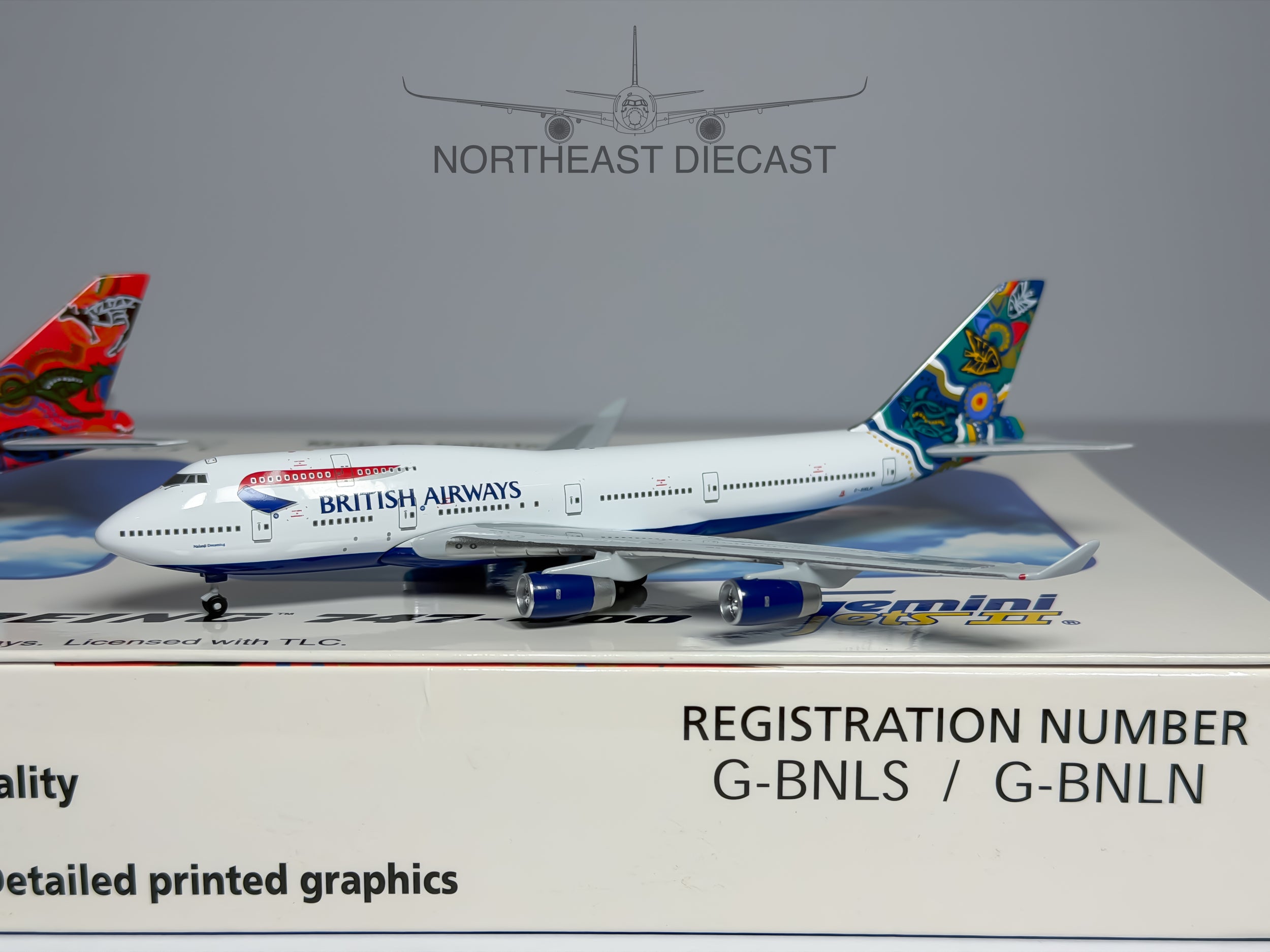 British Airways Boeing 747-400 1:400 Gemini Jets G-BNLS & G-BNLN (G2BAWSET2)
