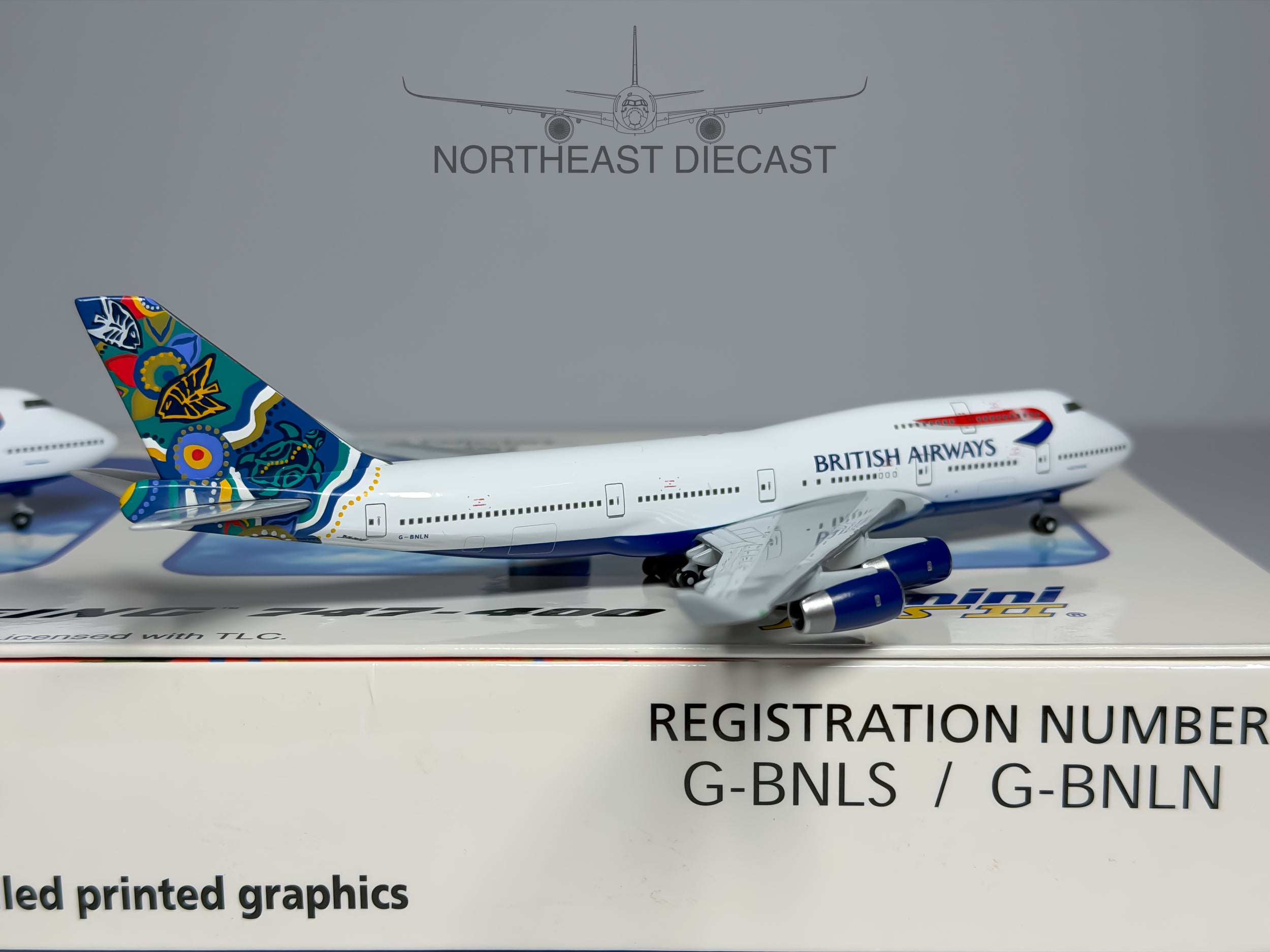 British Airways Boeing 747-400 1:400 Gemini Jets G-BNLS & G-BNLN (G2BAWSET2)