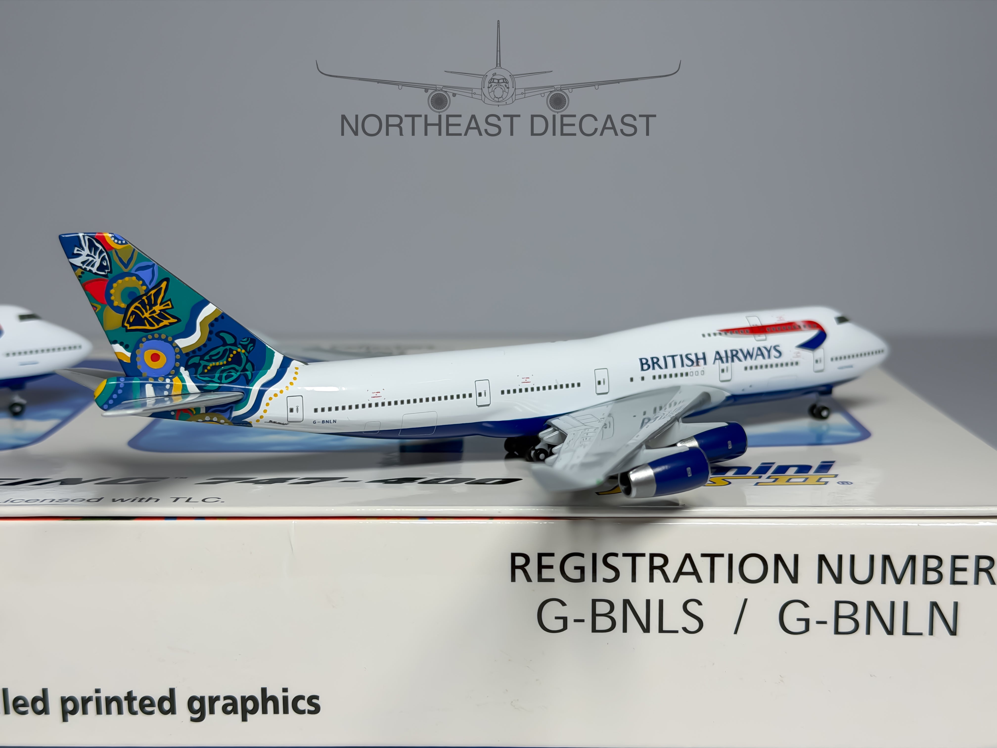 British Airways Boeing 747-400 1:400 Gemini Jets G-BNLS & G-BNLN (G2BAWSET2)