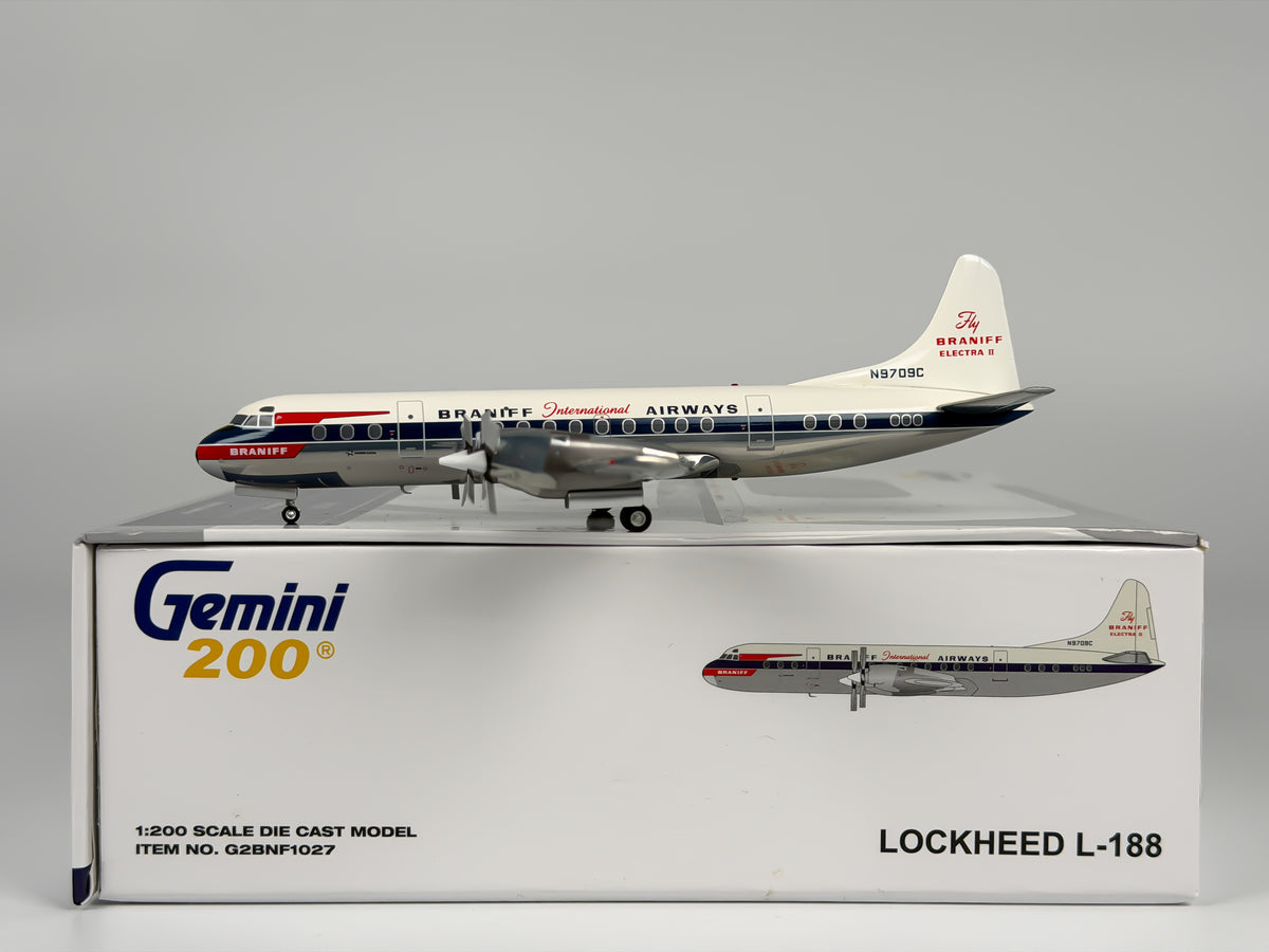 Braniff International Lockheed L-188 Electra 1:200 Gemini Jets N9709C (G2BNF1027)