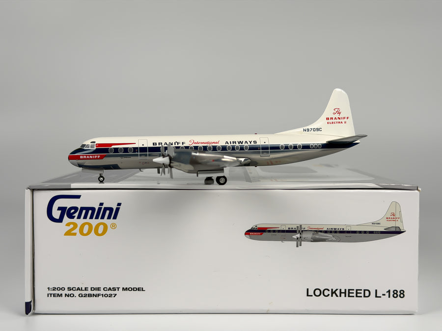 Braniff International Lockheed L-188 Electra 1:200 Gemini Jets N9709C (G2BNF1027)
