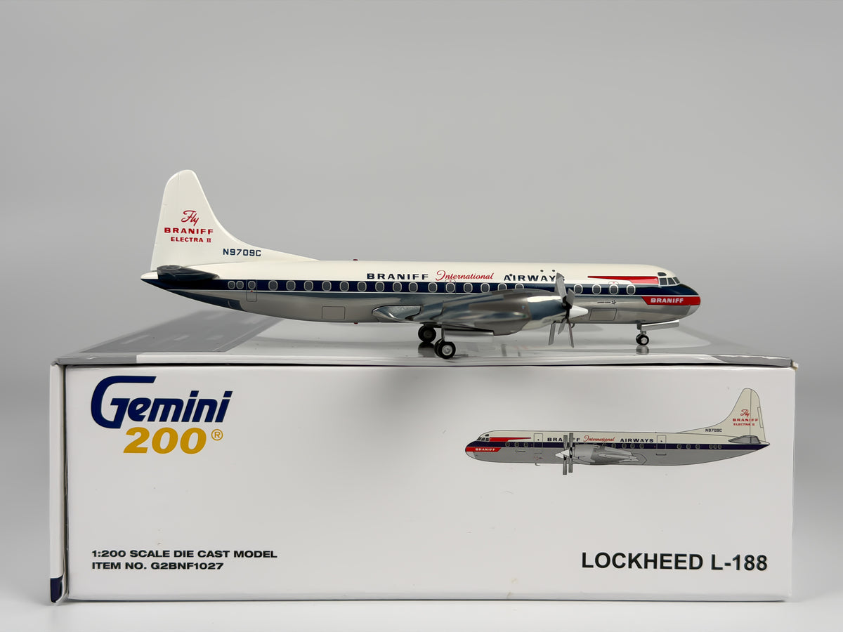 Braniff International Lockheed L-188 Electra 1:200 Gemini Jets N9709C (G2BNF1027)