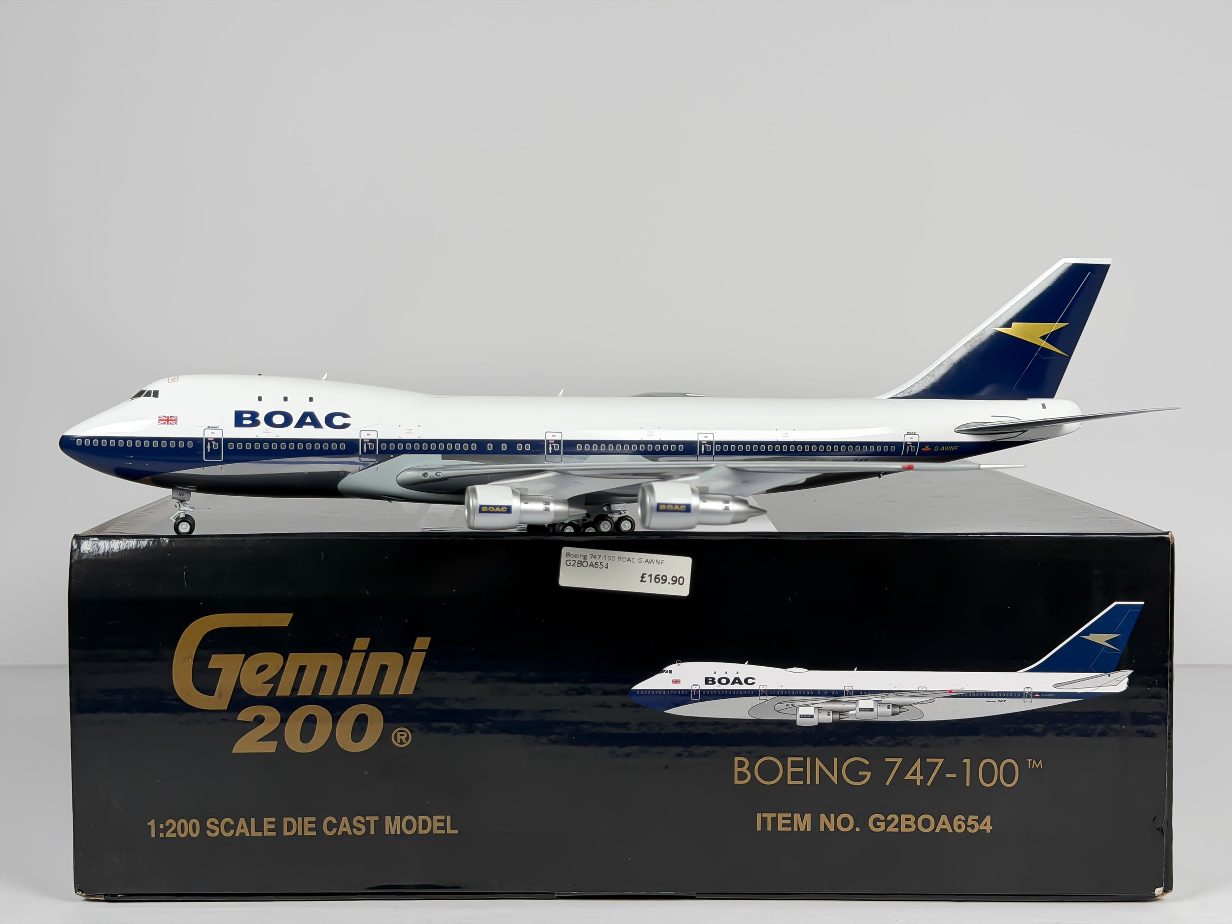 BOAC Boeing 747-100 1:200 Gemini Jets G-AWNF (G2BOA654)
