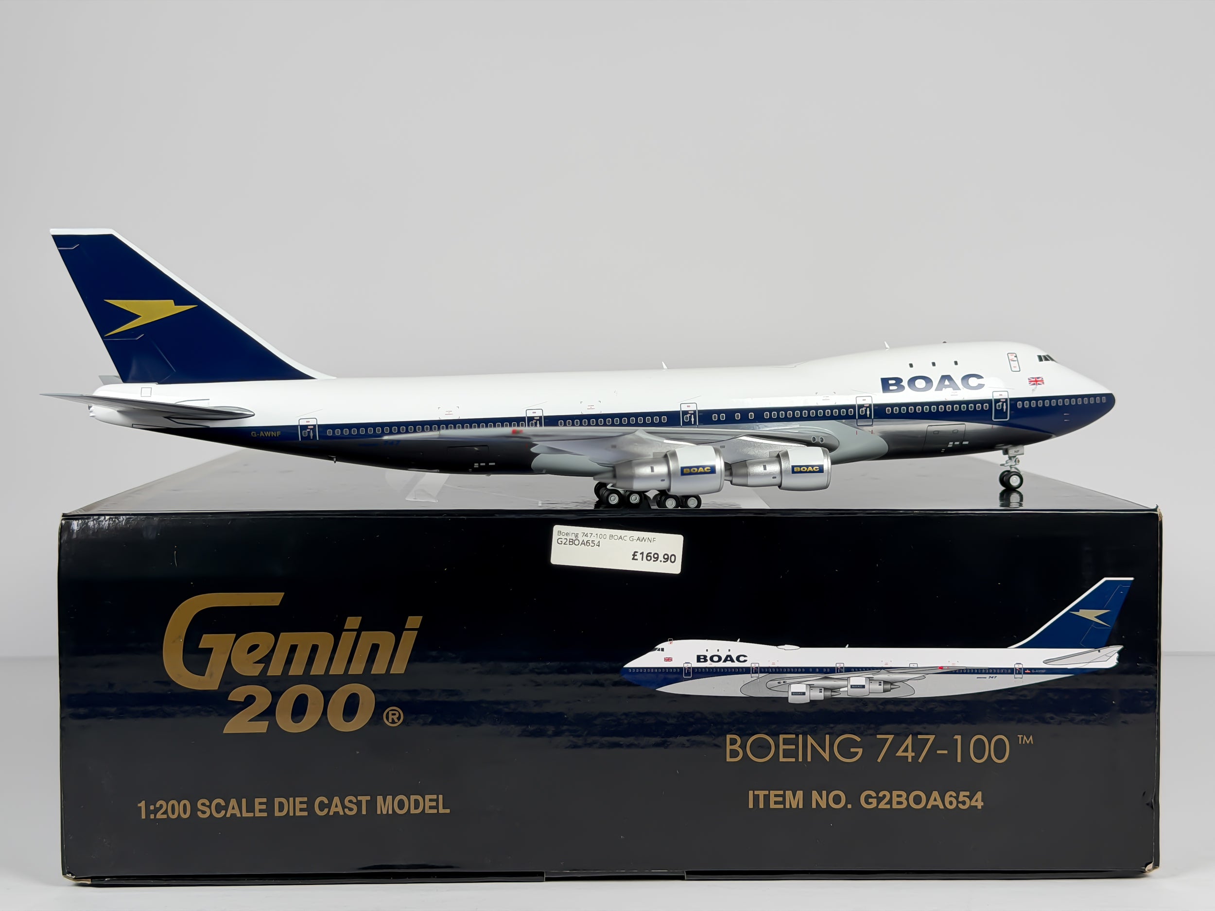BOAC Boeing 747-100 1:200 Gemini Jets G-AWNF (G2BOA654)