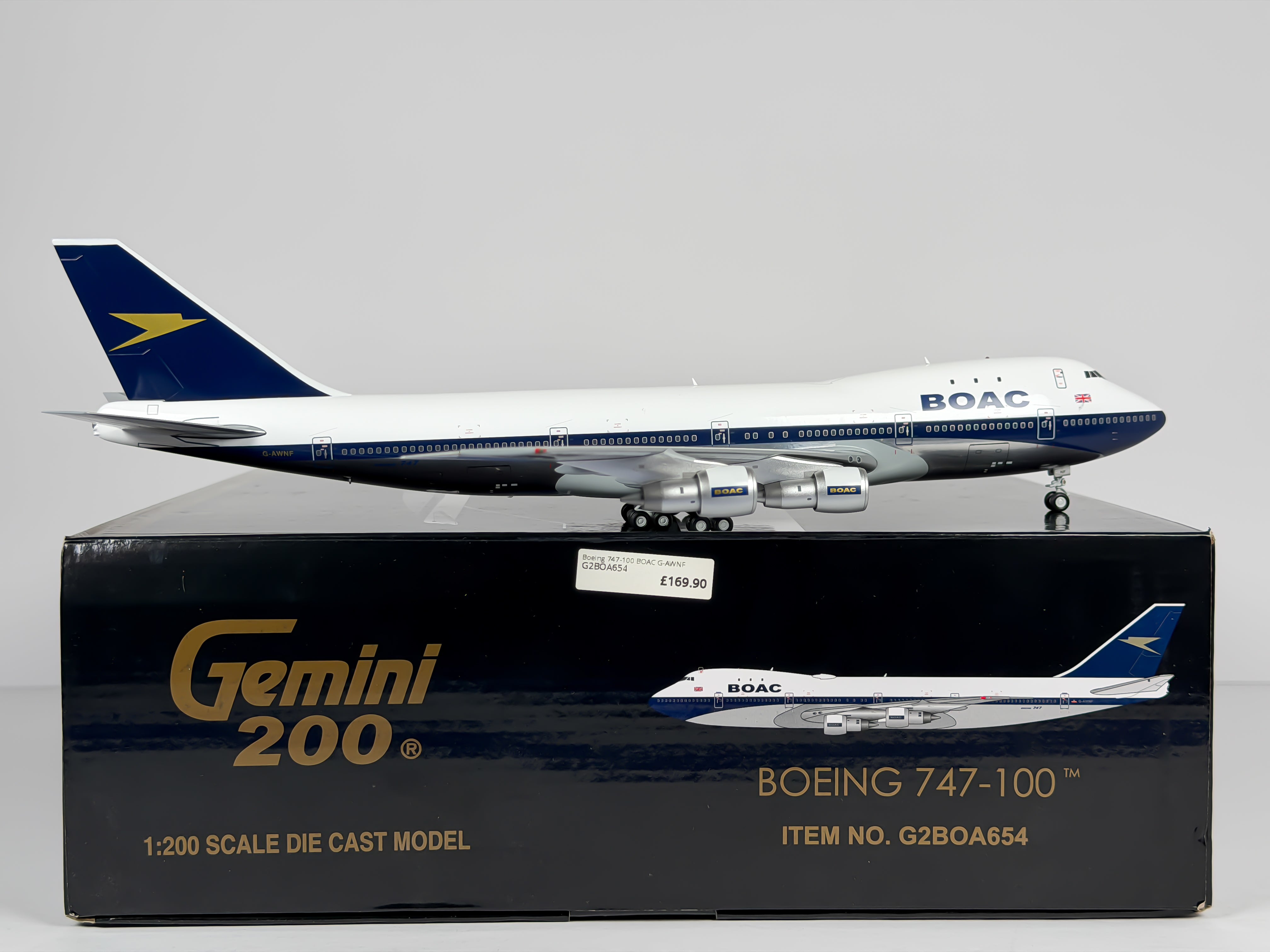 BOAC Boeing 747-100 1:200 Gemini Jets G-AWNF (G2BOA654)