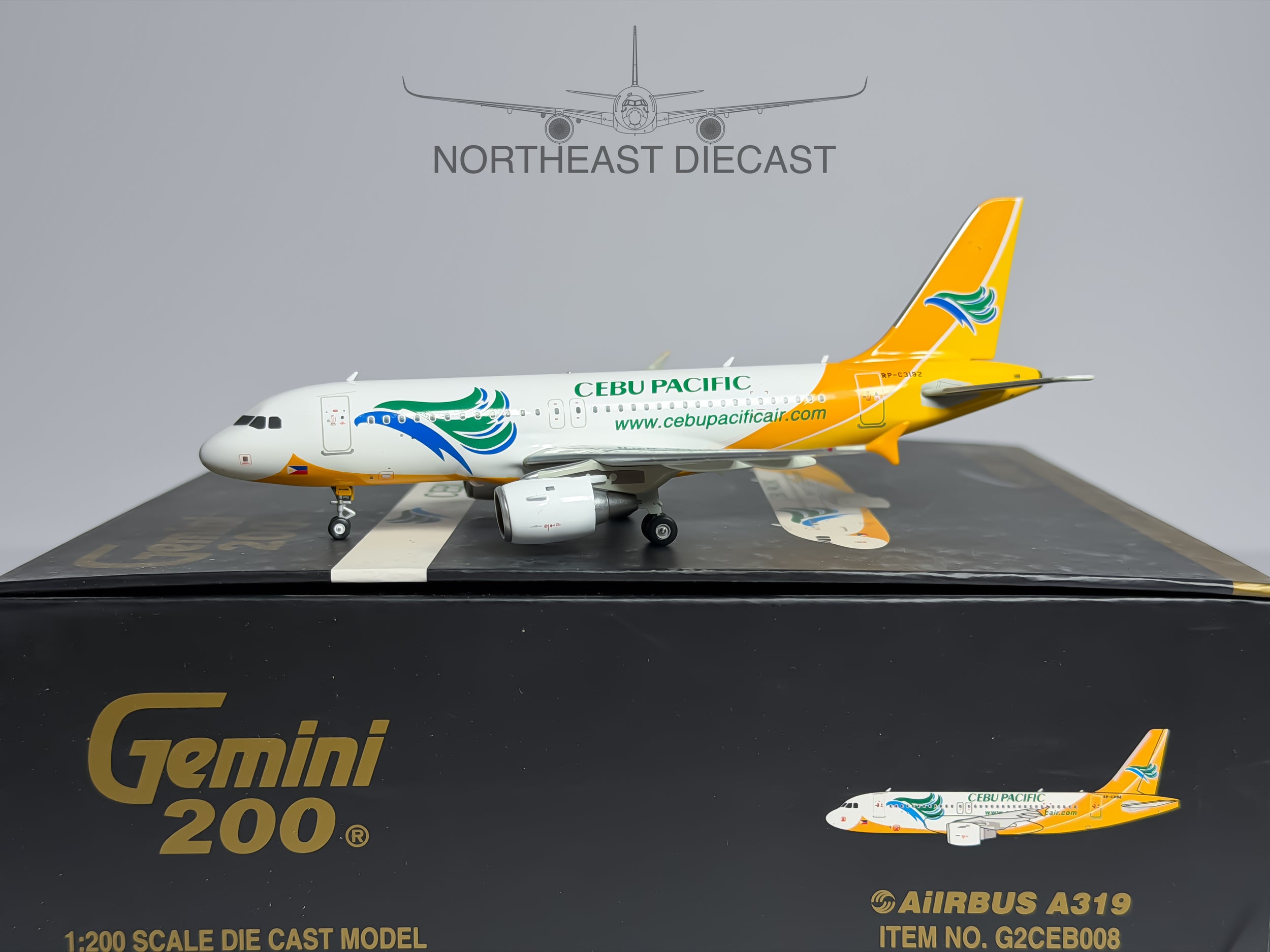 Cebu Pacific Airbus A320-200 1:200 Gemini Jets RP-C3192 (G2CEB008)