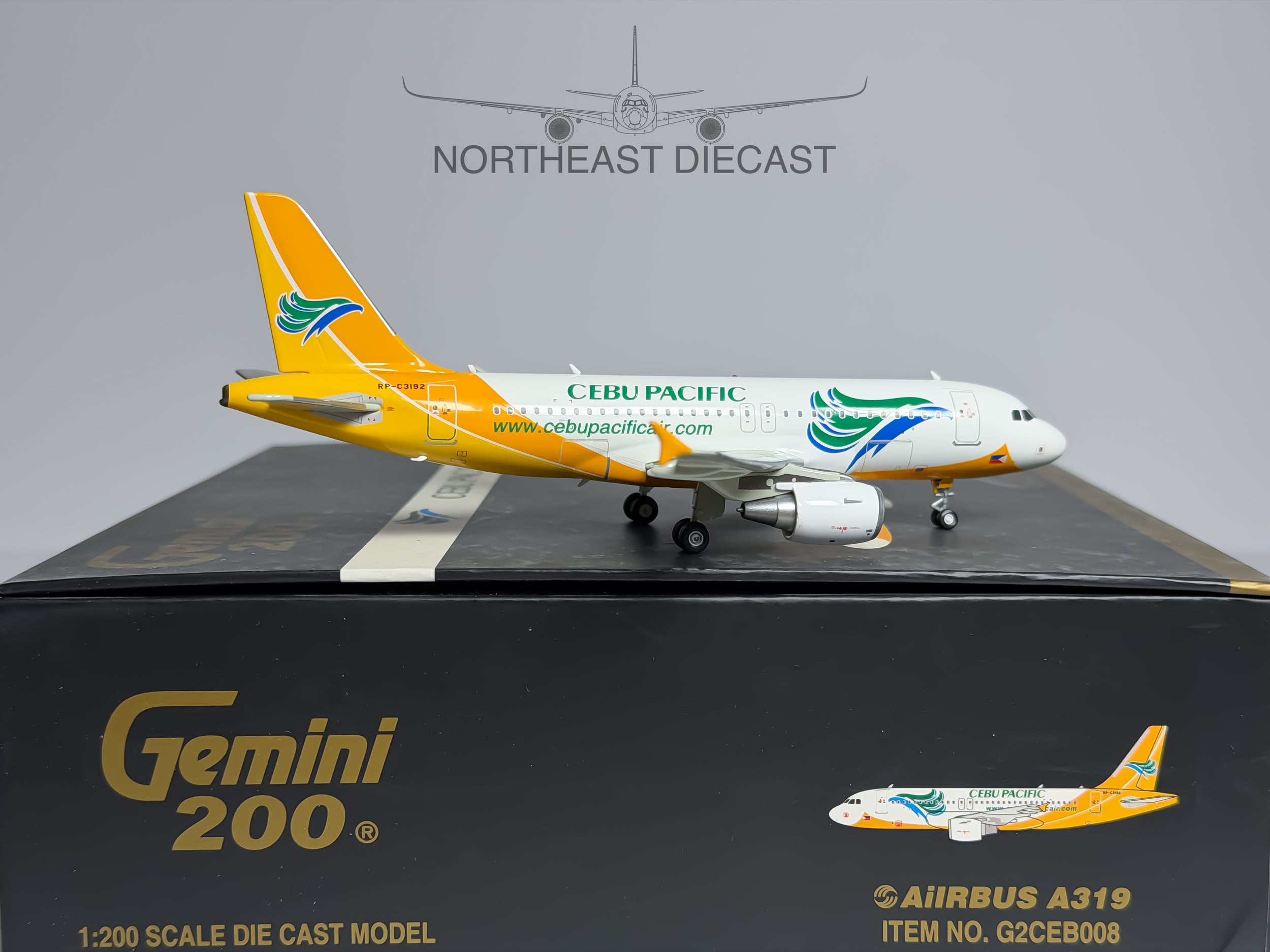 Cebu Pacific Airbus A320-200 1:200 Gemini Jets RP-C3192 (G2CEB008)