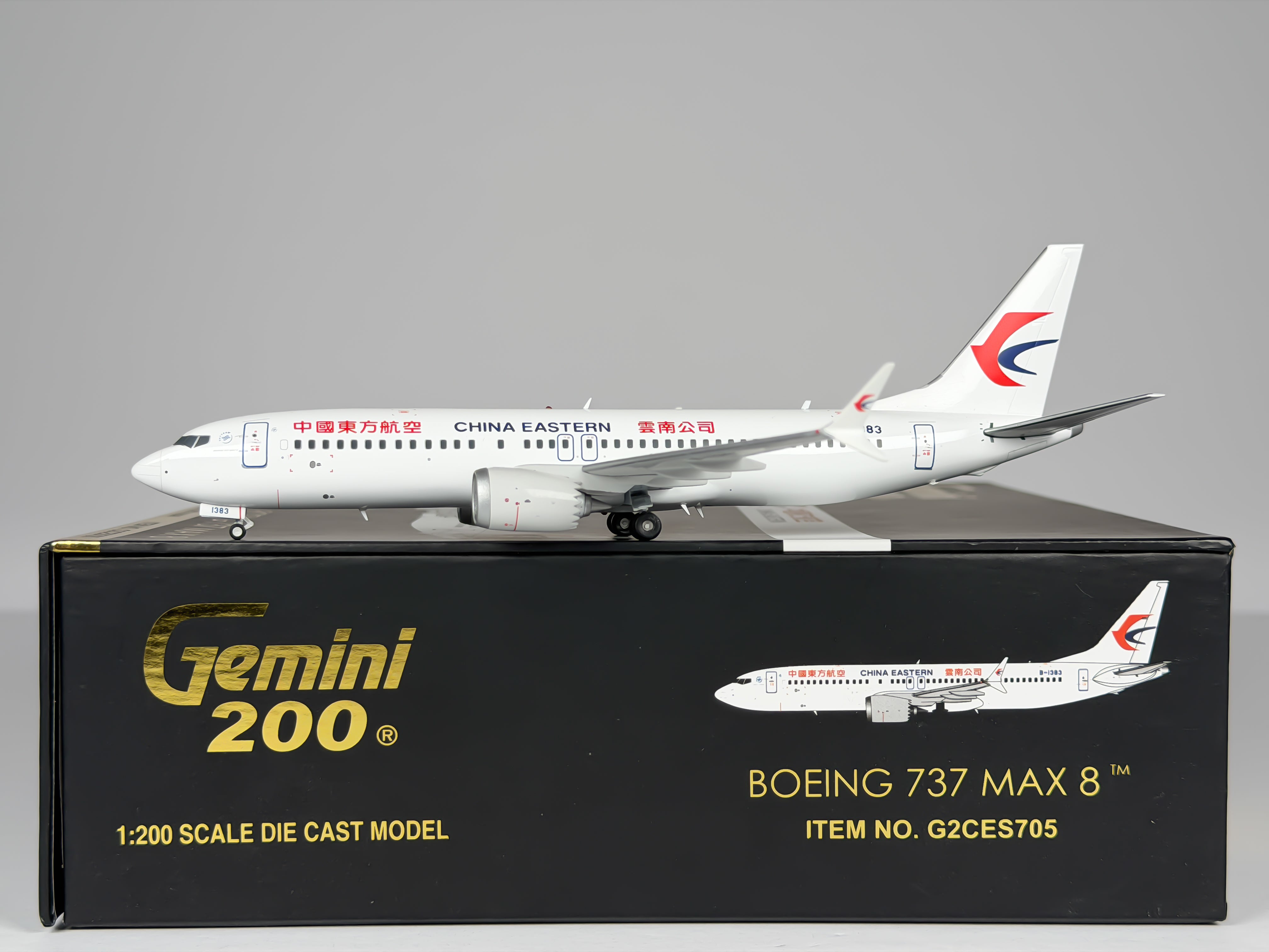 China Eastern Airlines Boeing 737 MAX 8 1:200 Gemini Jets B-1383 (G2CES705)