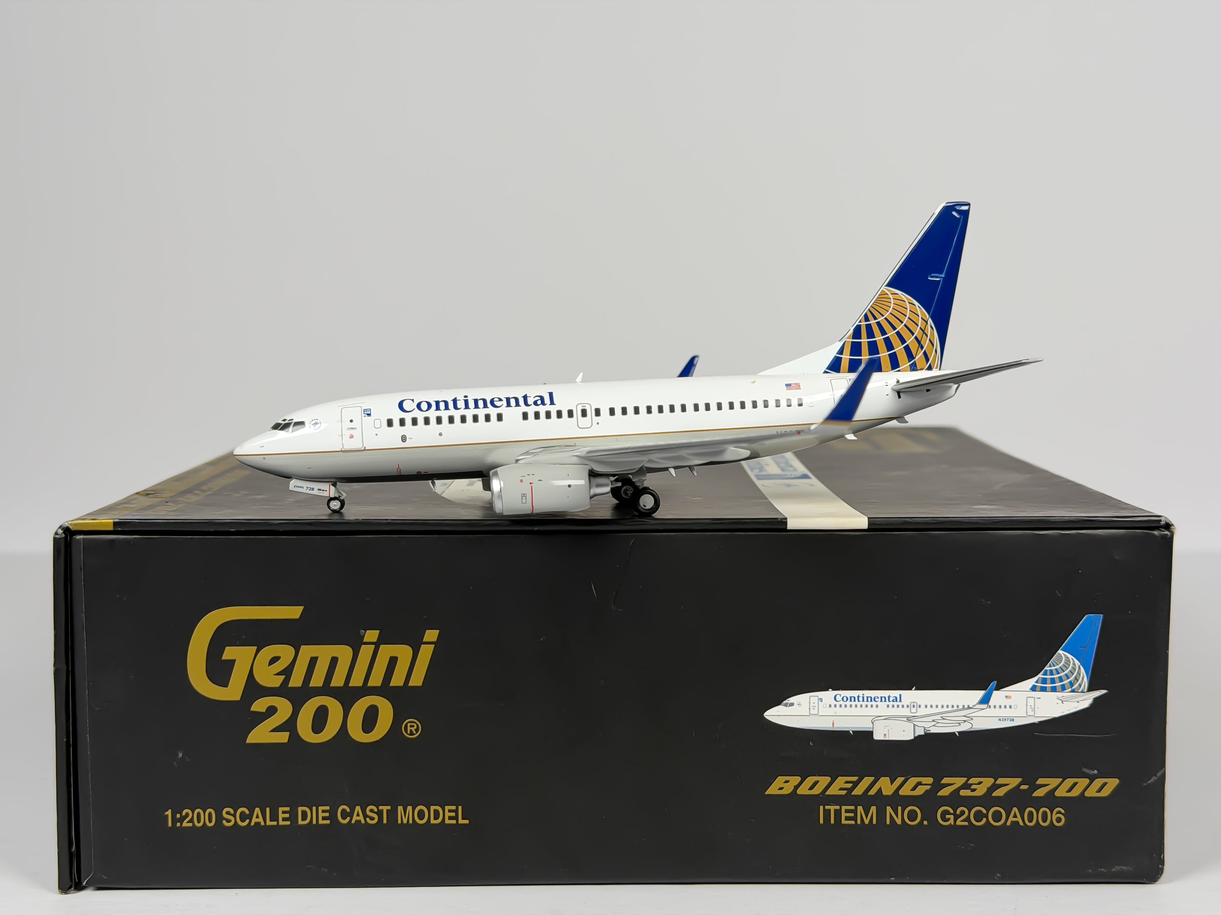 Continental Airlines Boeing 737-700 1:200 Gemini Jets N39728 (G2COA006)
