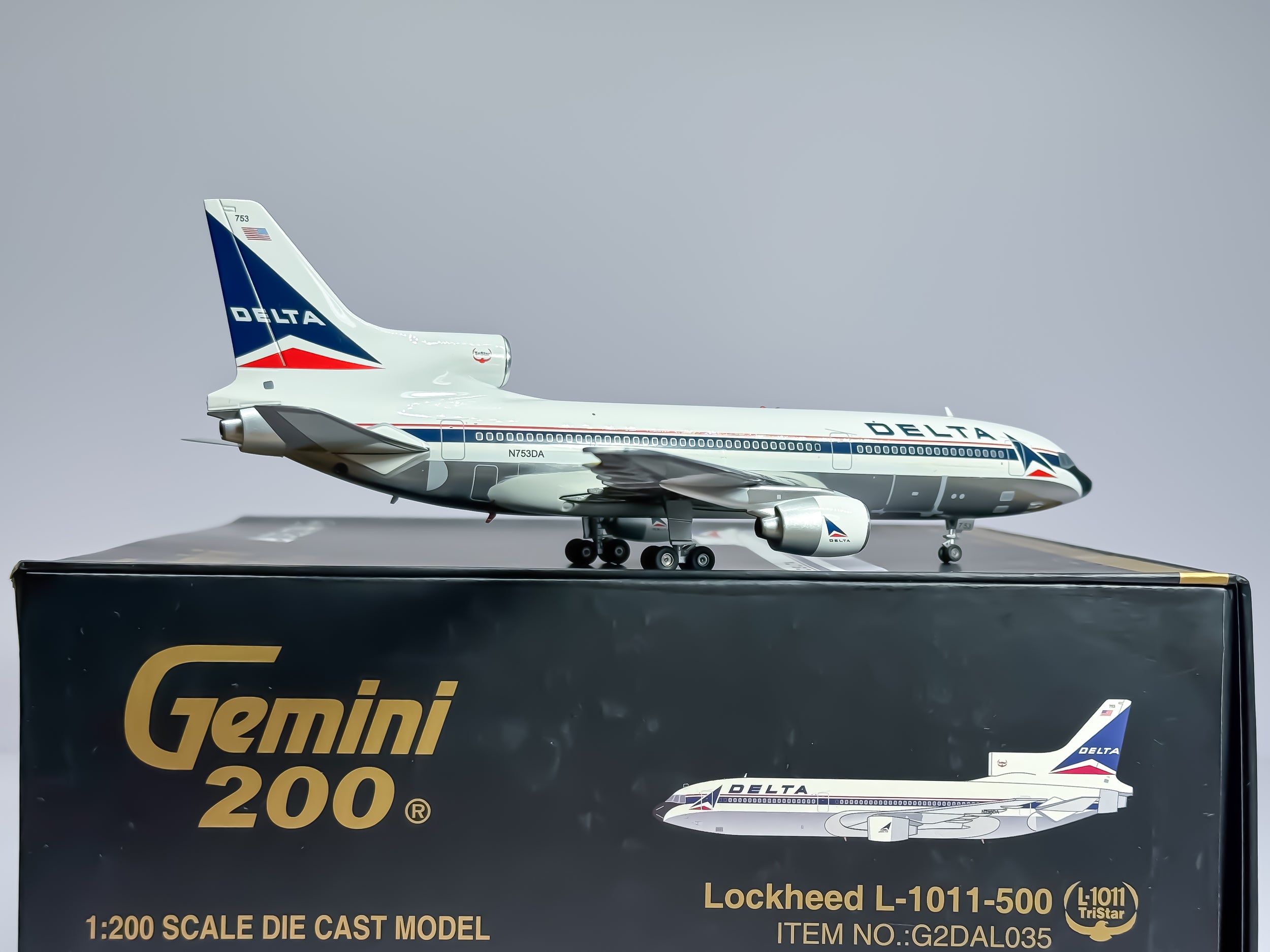 Delta Air Lines Lockheed L-1011 1:200 Gemini Jets N753DA (G2DAL035)