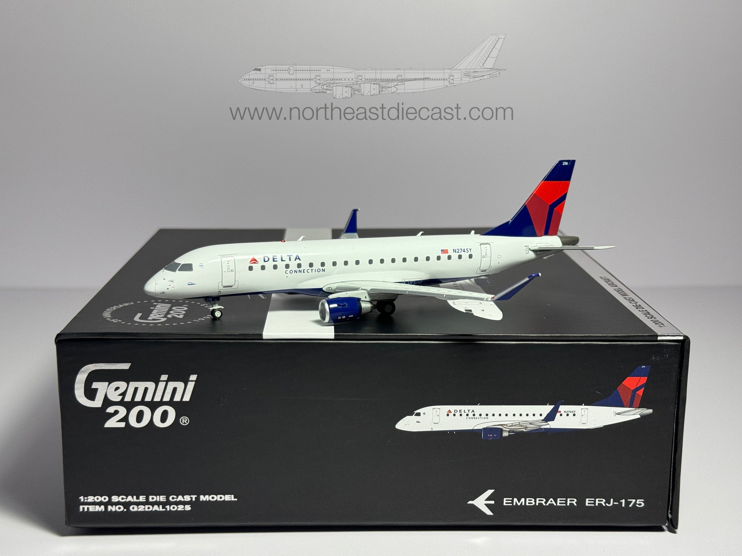 Delta Connection Embraer E175LR 1:200 Gemini Jets N274SY (G2DAL1025)