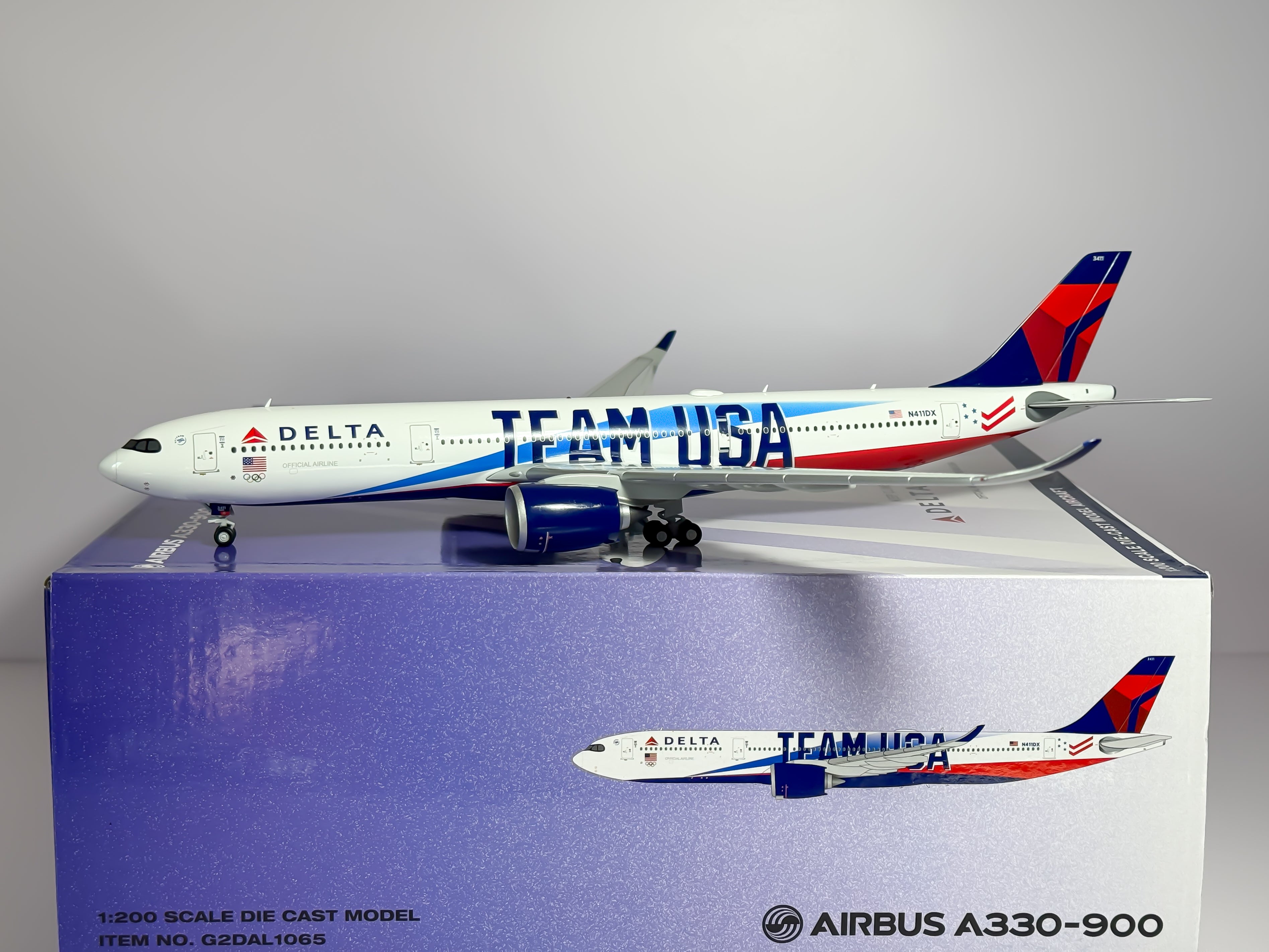 Delta Air Lines Airbus A330-900neo 1:200 Gemini Jets N411DX (G2DAL1065)