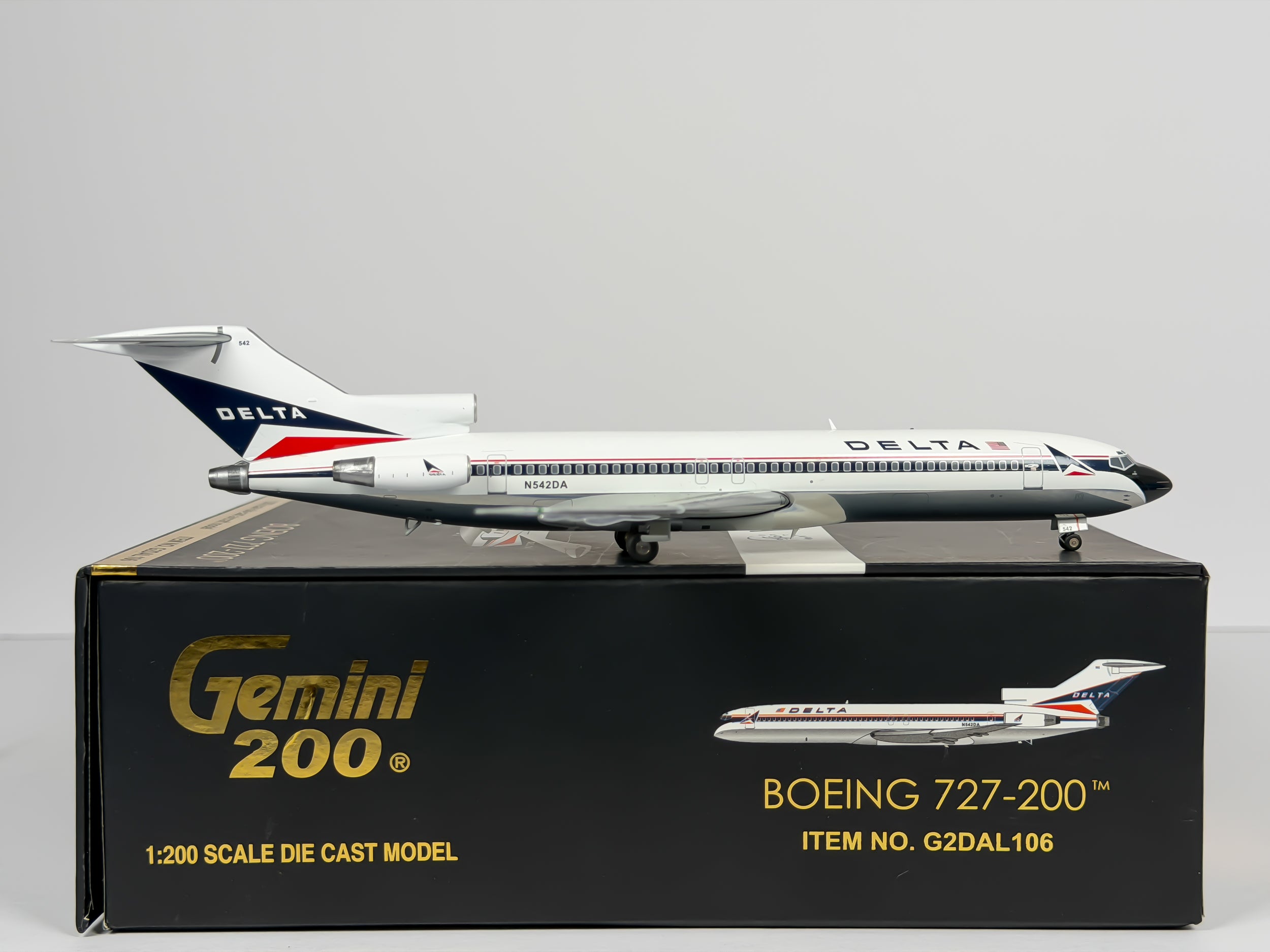 Delta Air Lines Boeing 727-200 1:200 Gemini Jets N542DA (G2DAL106)