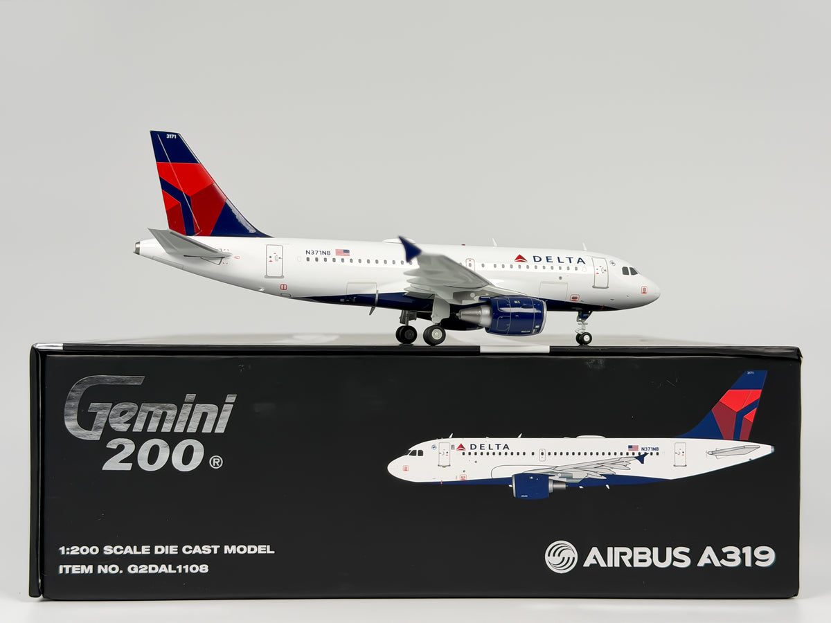 Delta Air Lines Airbus A319 1:200 Gemini Jets N371NB (G2DAL1108)