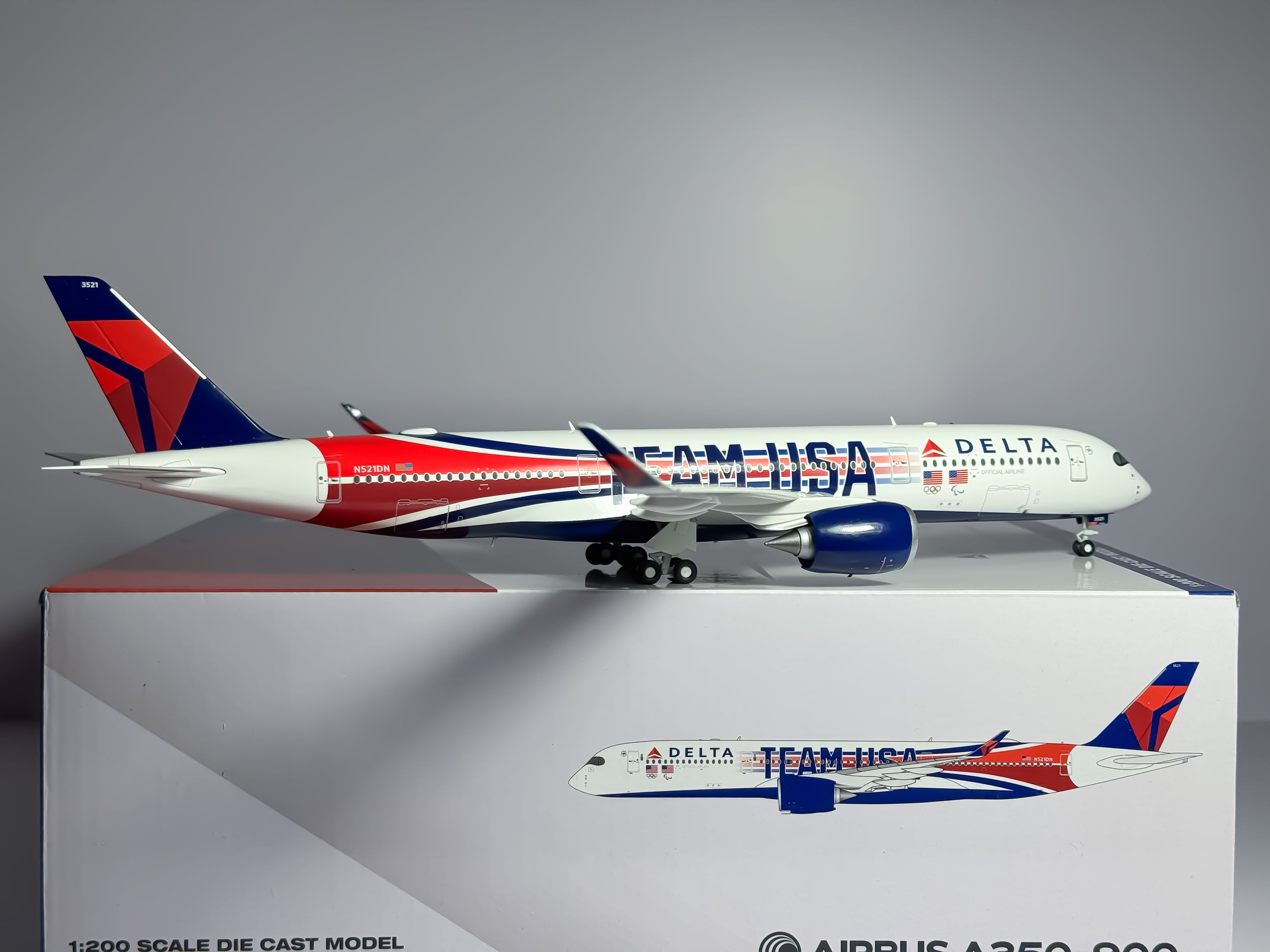 Delta Air Lines Airbus A350-900 1:200 Gemini Jets N521DN (G2DAL1288)
