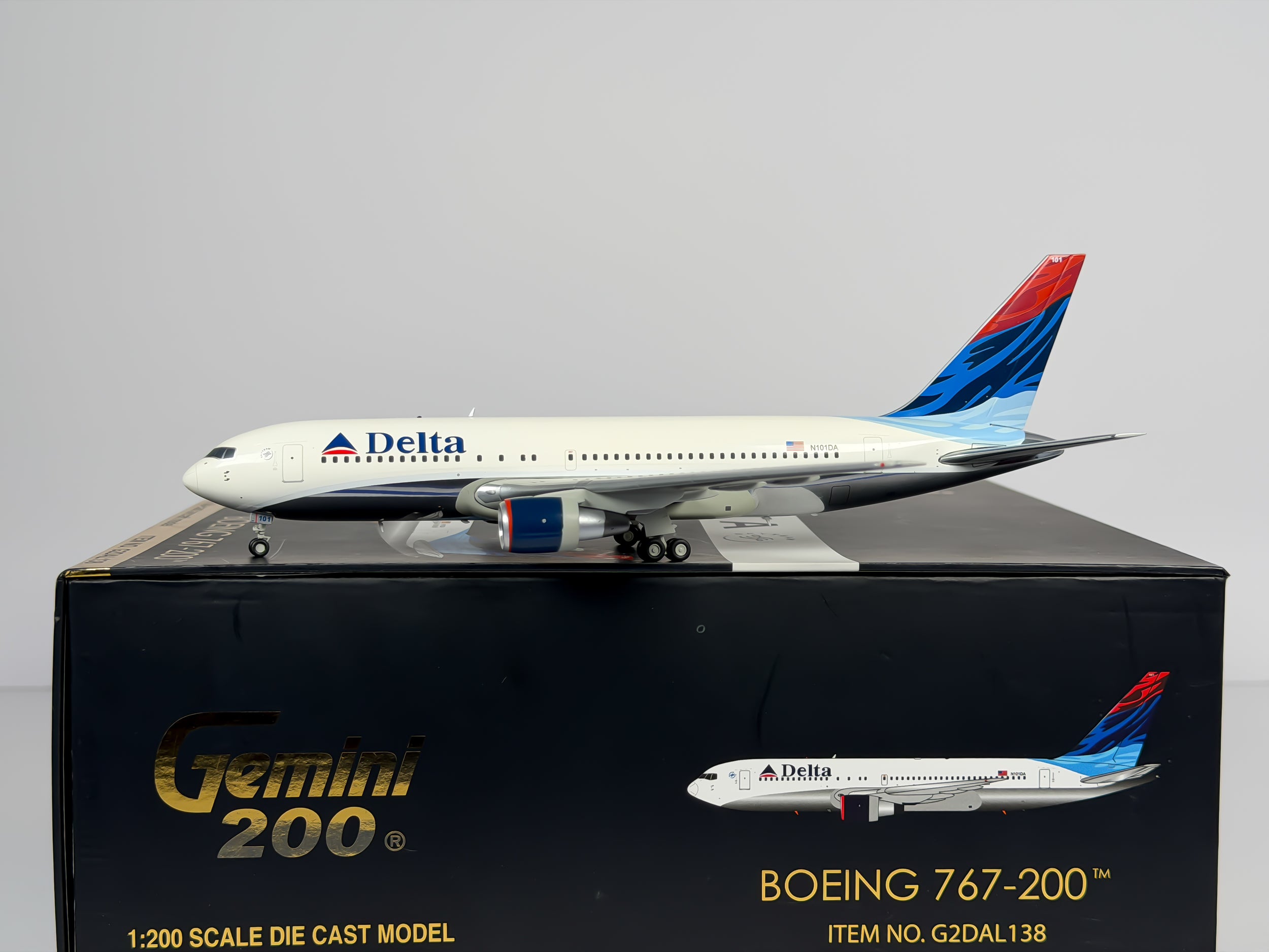 Delta Air Lines Boeing 767-200 1:200 Gemini Jets N101DA (G2DAL138)