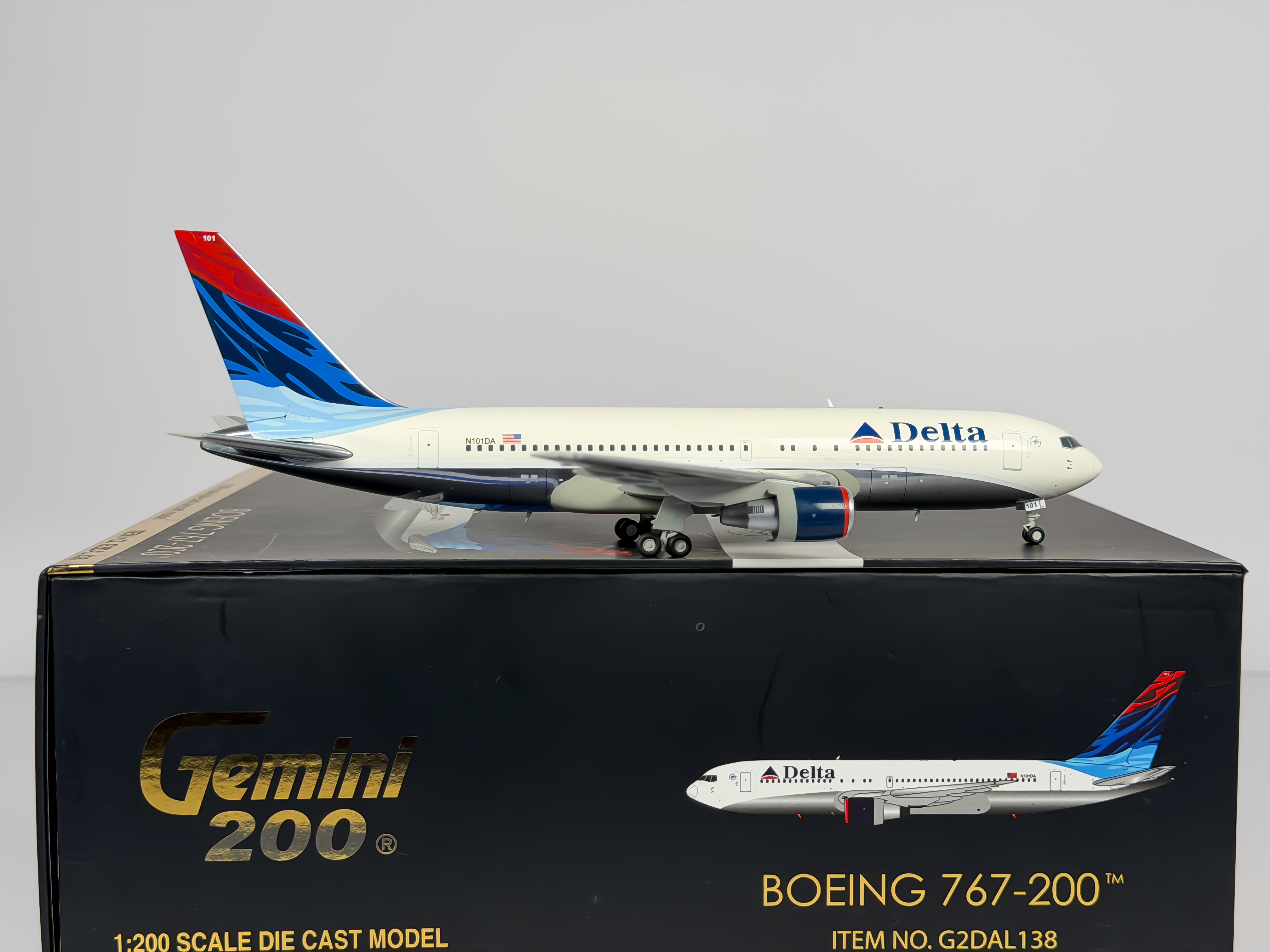 Delta Air Lines Boeing 767-200 1:200 Gemini Jets N101DA (G2DAL138)