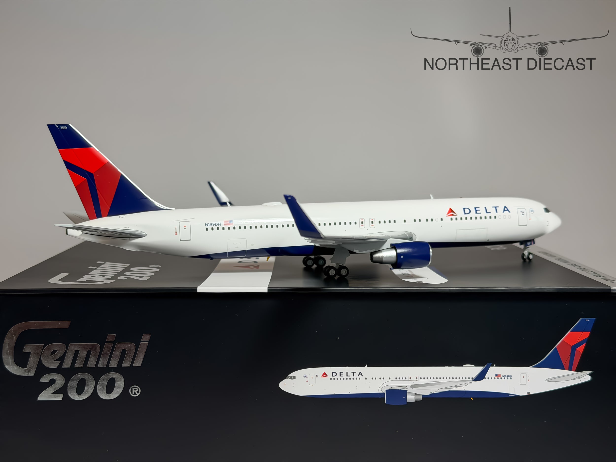 Delta Air Lines Boeing 767-300ER 1:200 Gemini Jets N199DN (G2DAL1419)