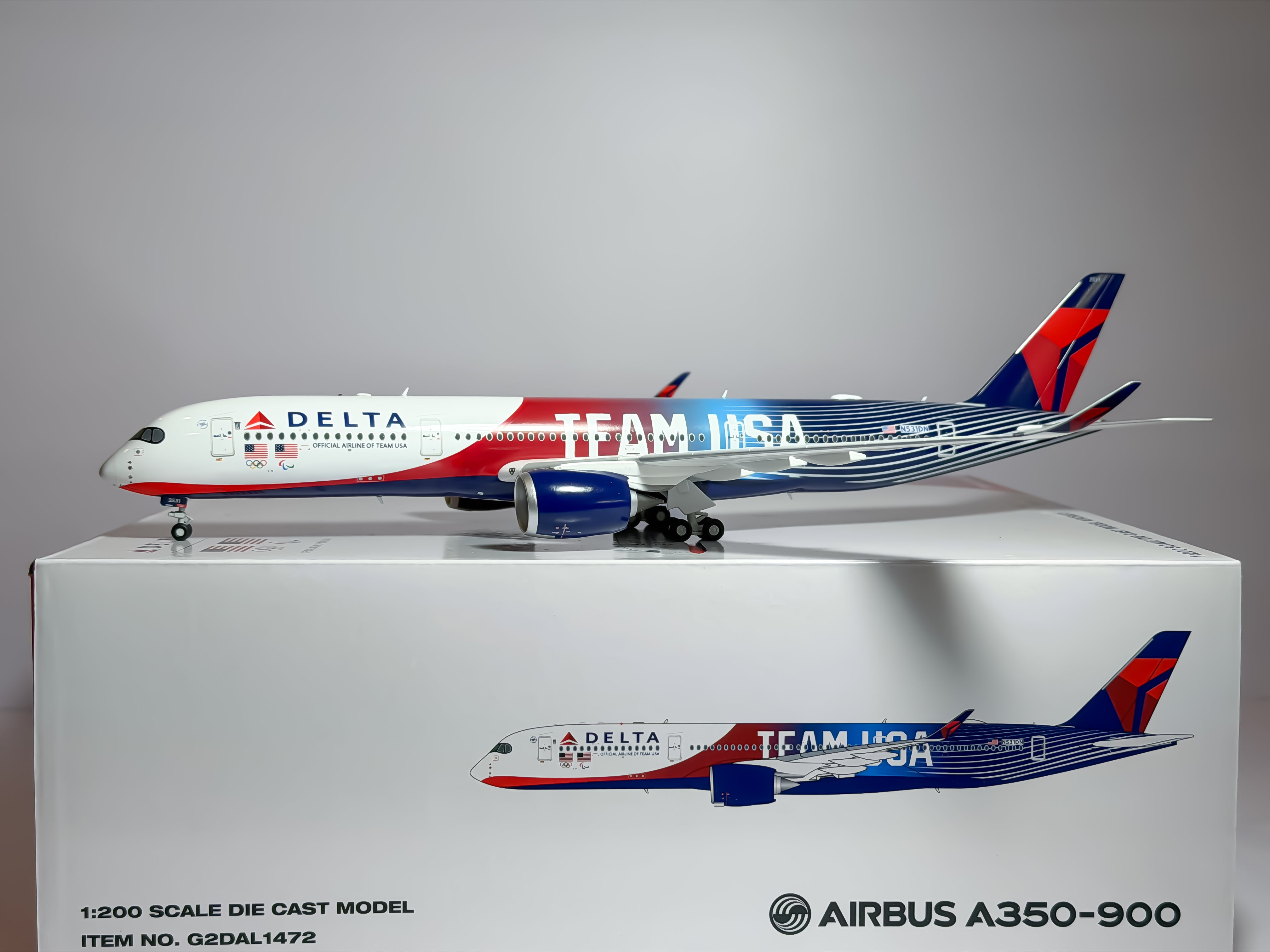 Delta Air Lines Airbus A350-900 1:200 Diecast Aircraft - Gemini