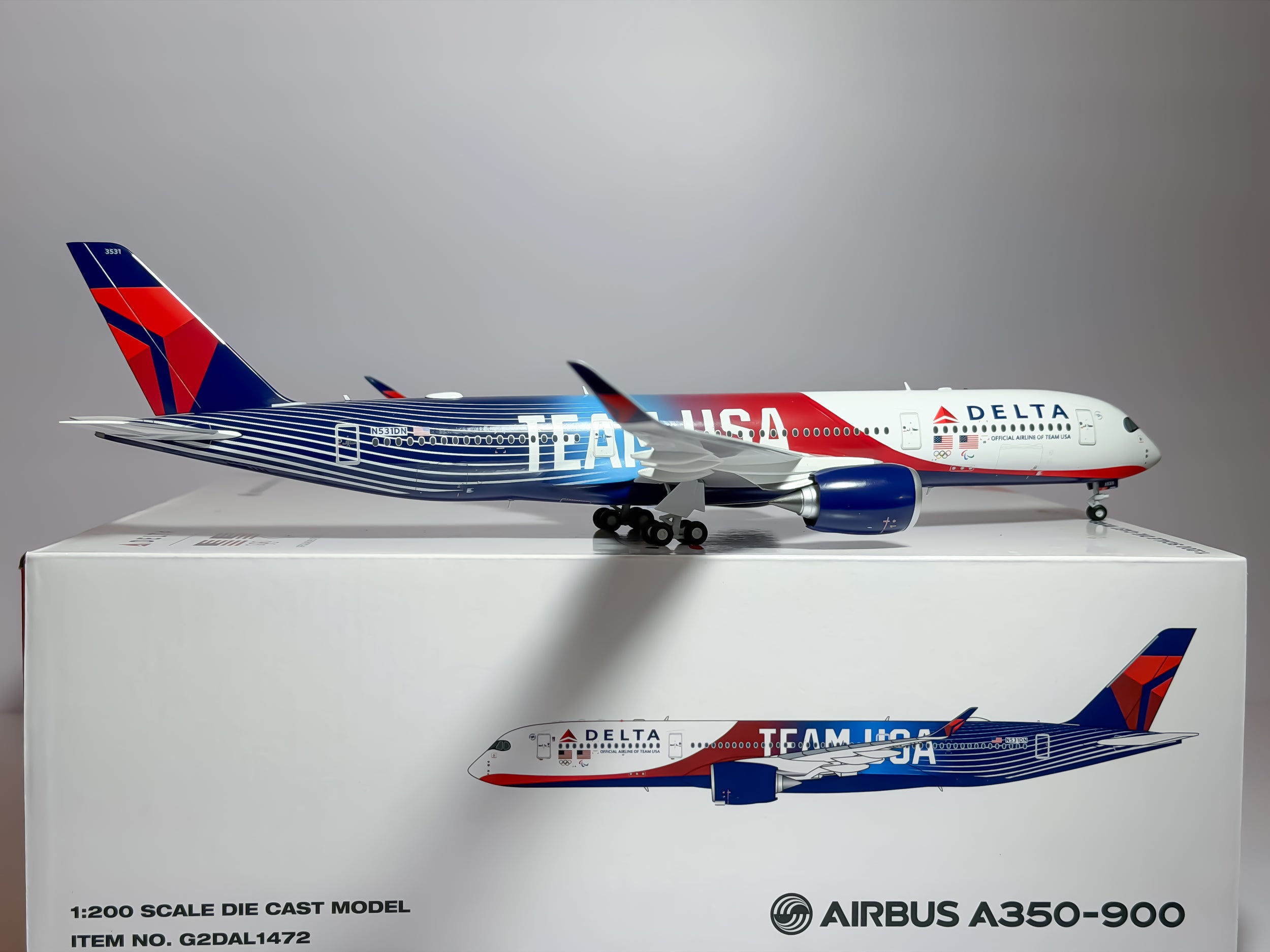 Delta Air Lines Airbus A350-900 1:200 Gemini Jets N531DN (G2DAL1472)