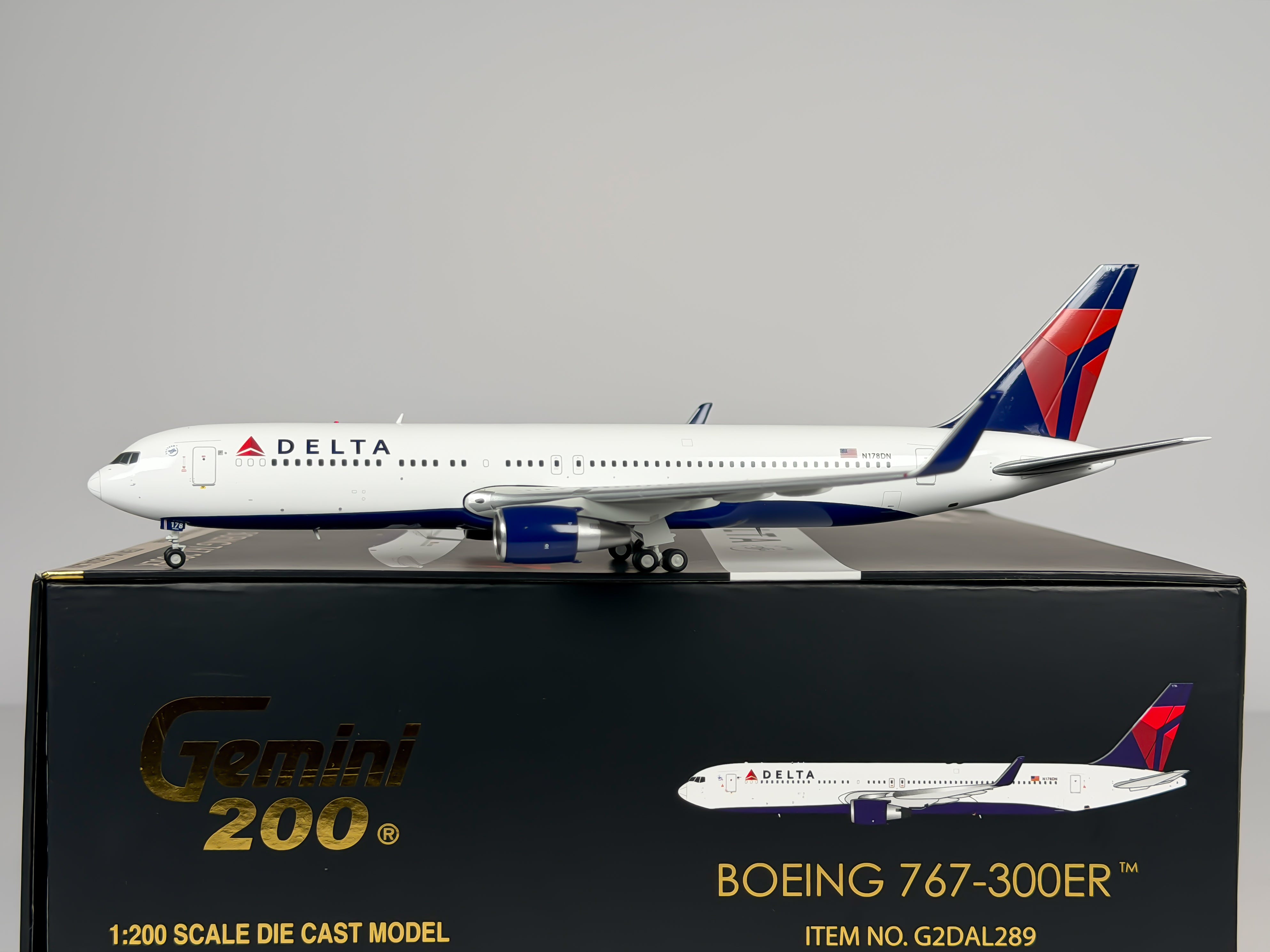 Delta Air Lines Boeing 767-300ER 1:200 Gemini Jets N178DN (G2DAL289)