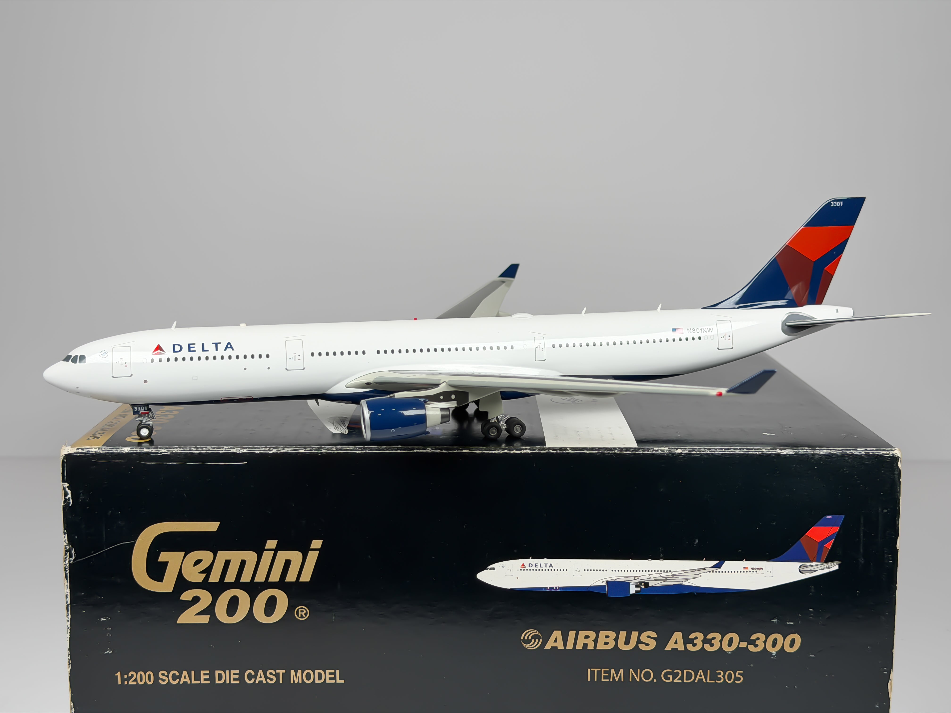 Delta Air Lines Airbus A330-300 1:200 Gemini Jets N801NW (G2DAL305)