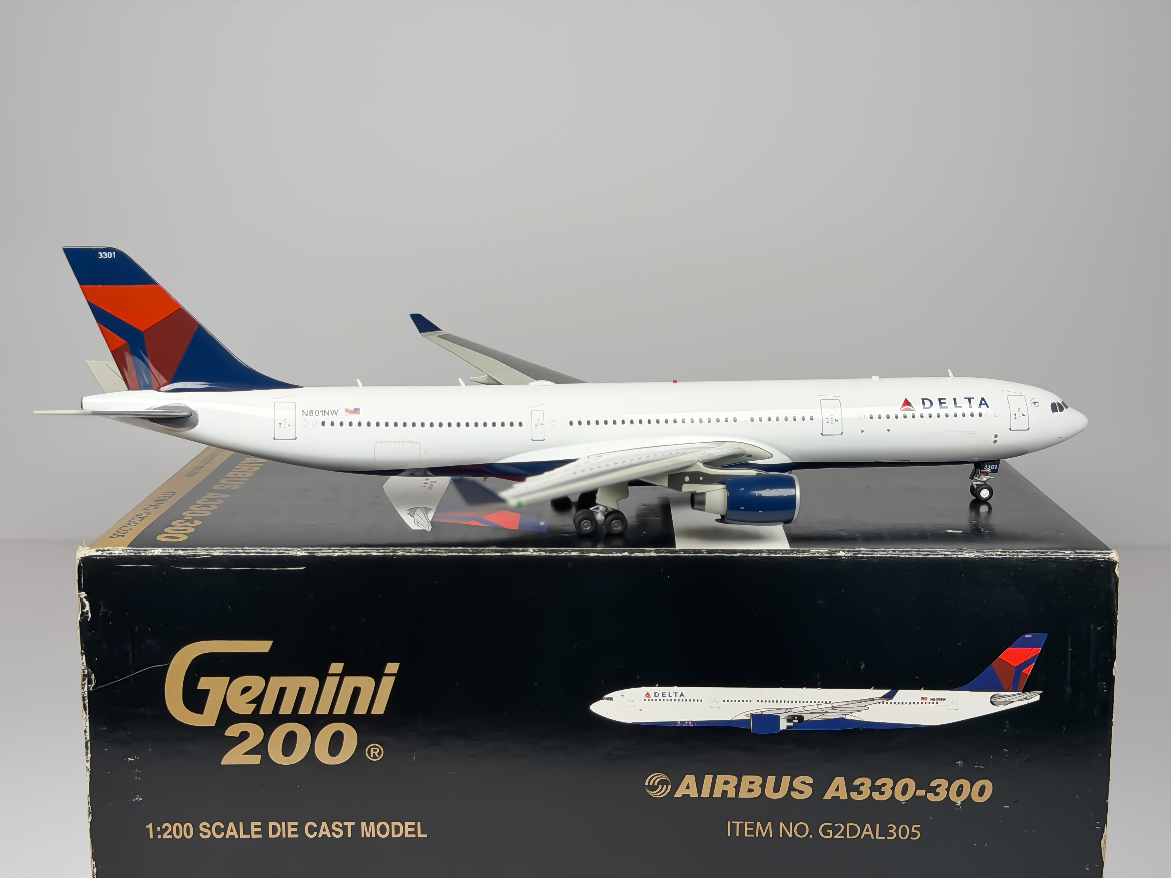 Delta Air Lines Airbus A330-300 1:200 Gemini Jets N801NW (G2DAL305)