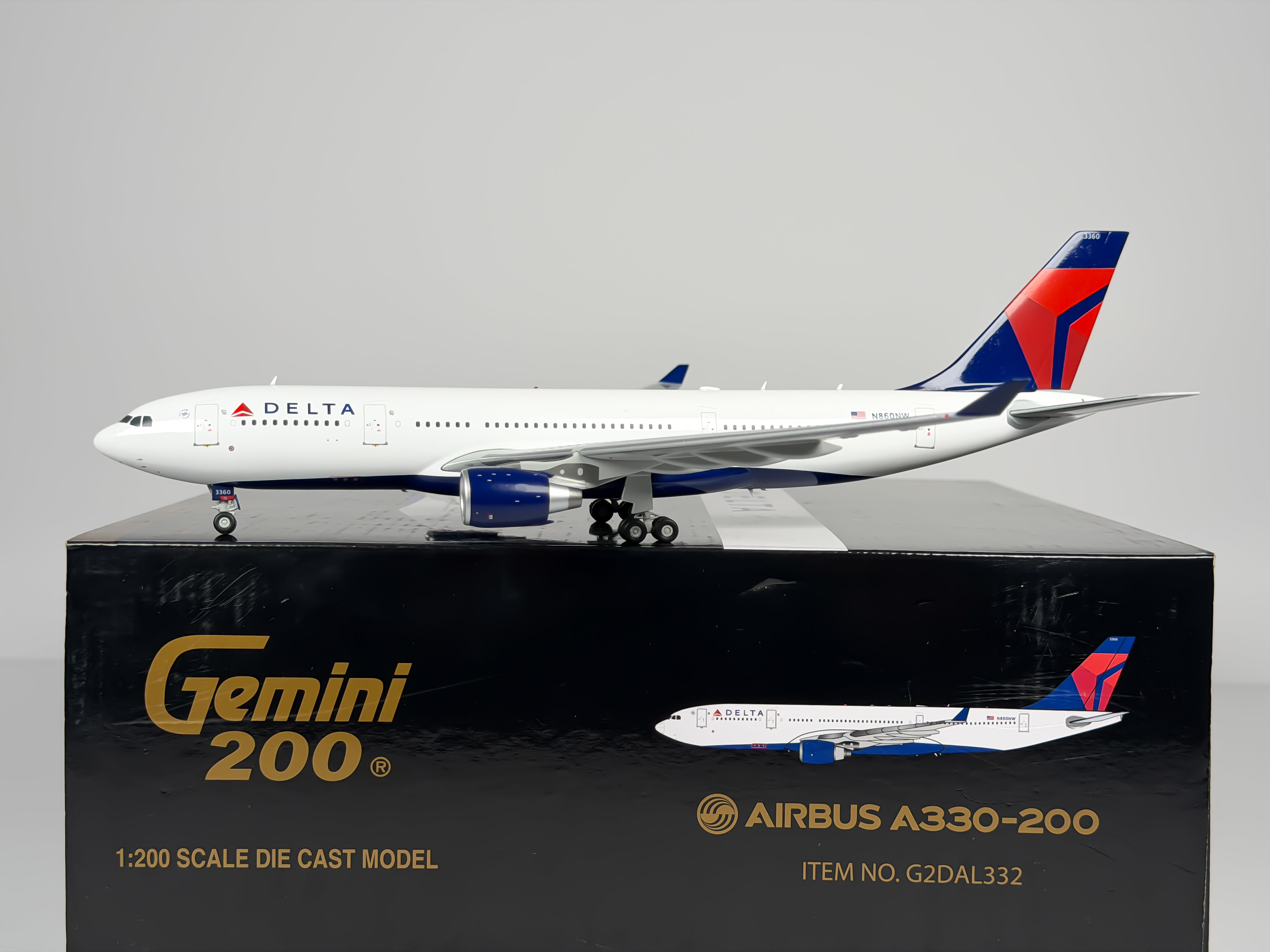 Delta Air Lines Airbus A330-200 1:200 Gemini Jets N860NW (G2DAL332)