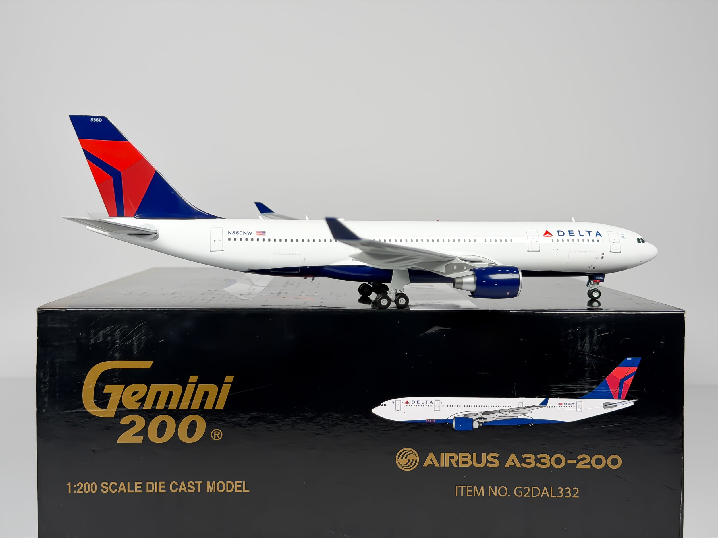 Delta Air Lines Airbus A330-200 1:200 Gemini Jets N860NW (G2DAL332)