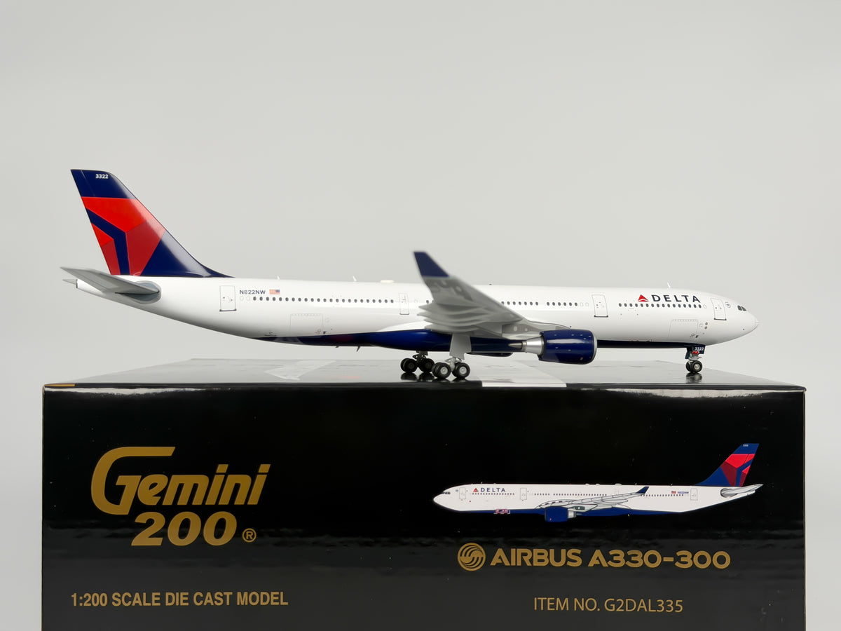 Delta Air Lines Airbus A330-300 1:200 Gemini Jets N822NW (G2DAL335)