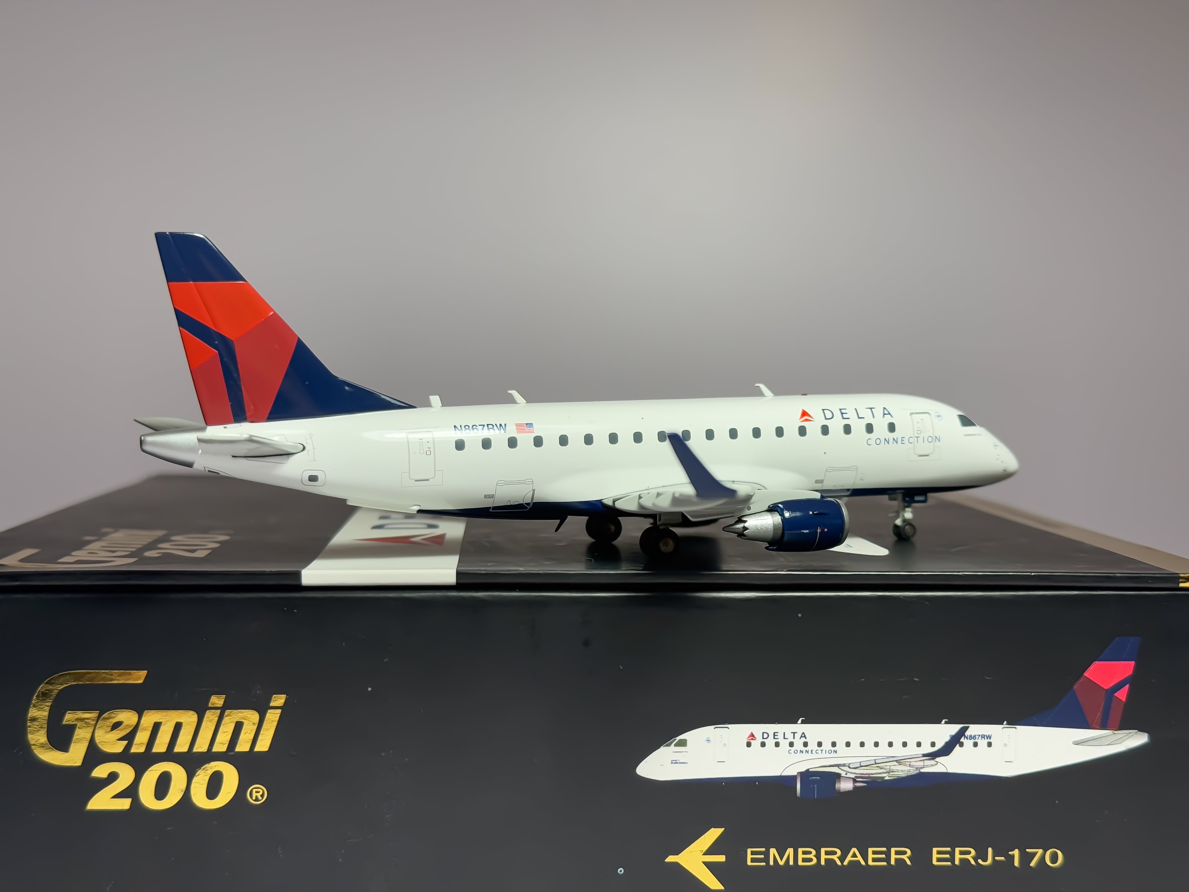 Delta Connection Embraer E170 1:200 Gemini Jets N867RW (G2DAL337)