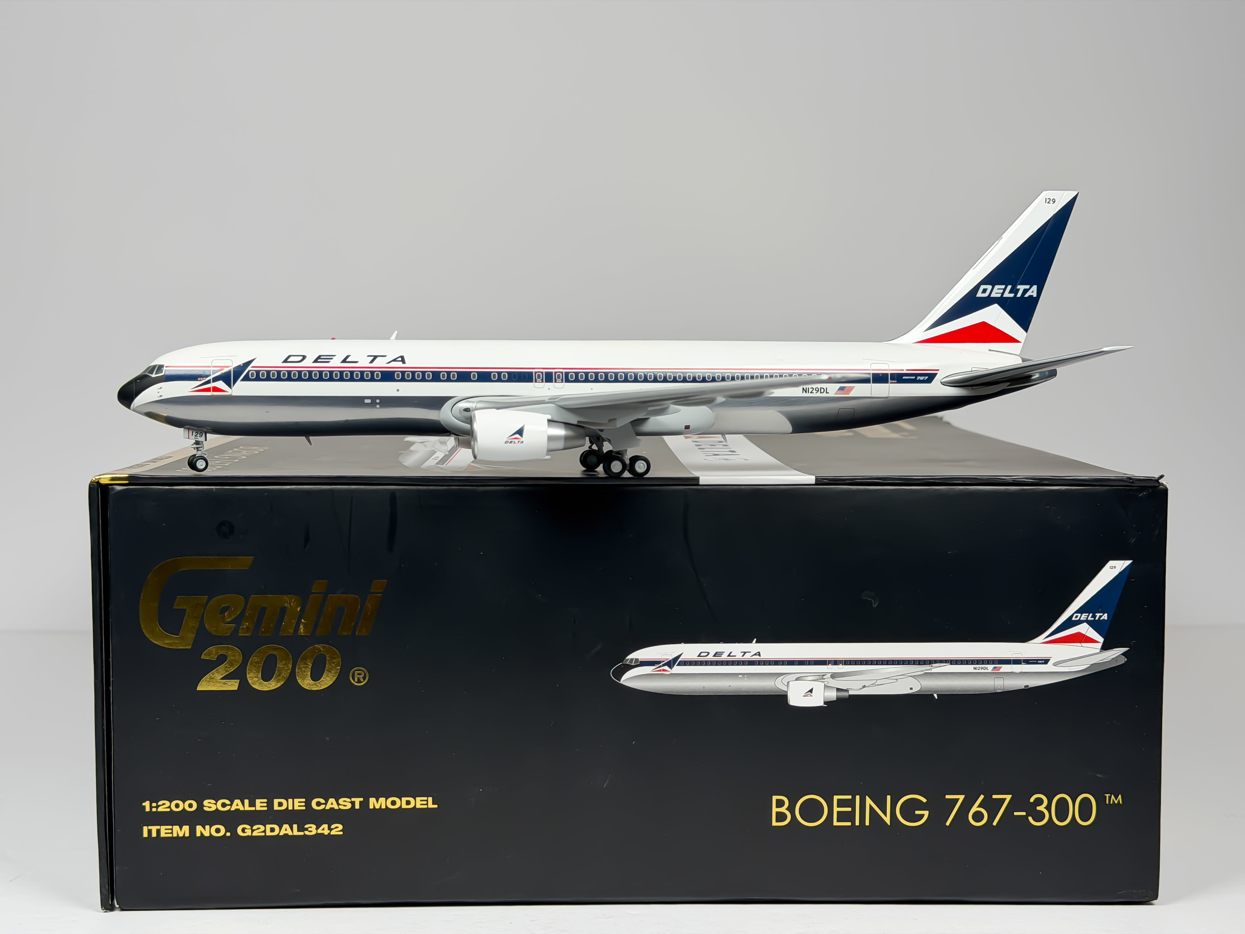 Delta Air Lines Boeing 767-300 1:200 Gemini Jets N129DL (G2DAL342)