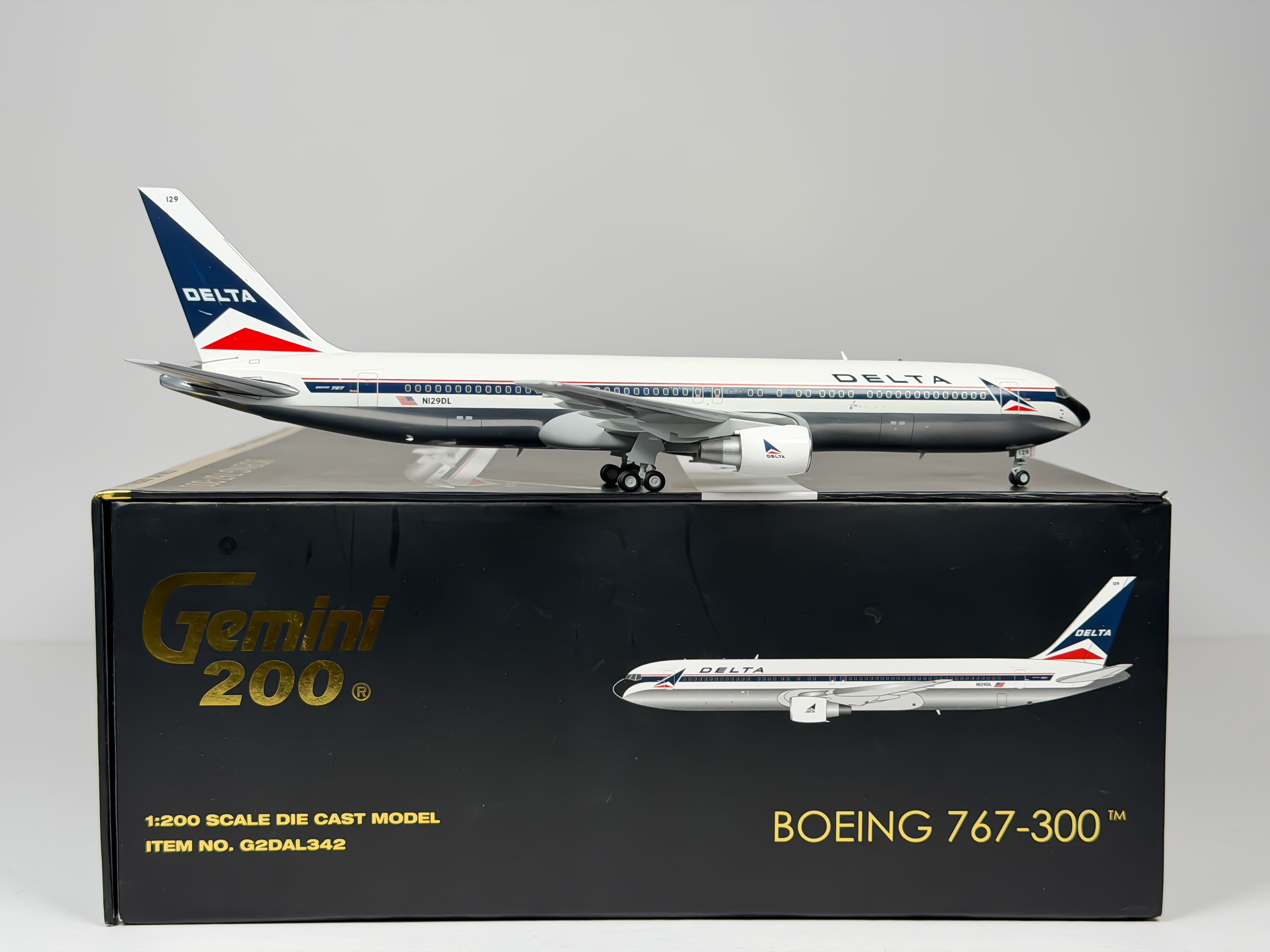 Delta Air Lines Boeing 767-300 1:200 Gemini Jets N129DL (G2DAL342)