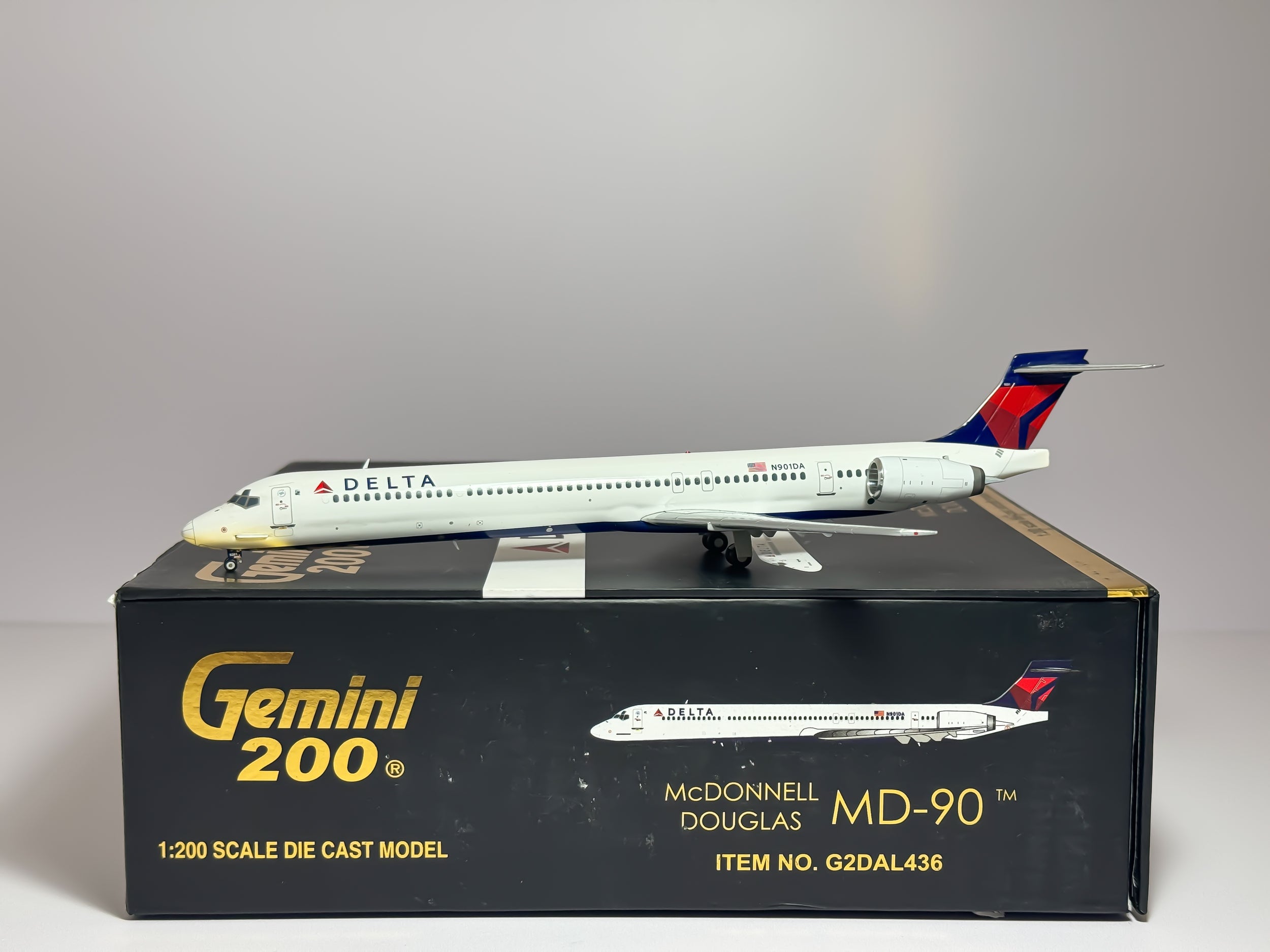 Delta Air Lines McDonnell Douglas MD-90 1:200 Gemini Jets N901DA (G2DAL436)