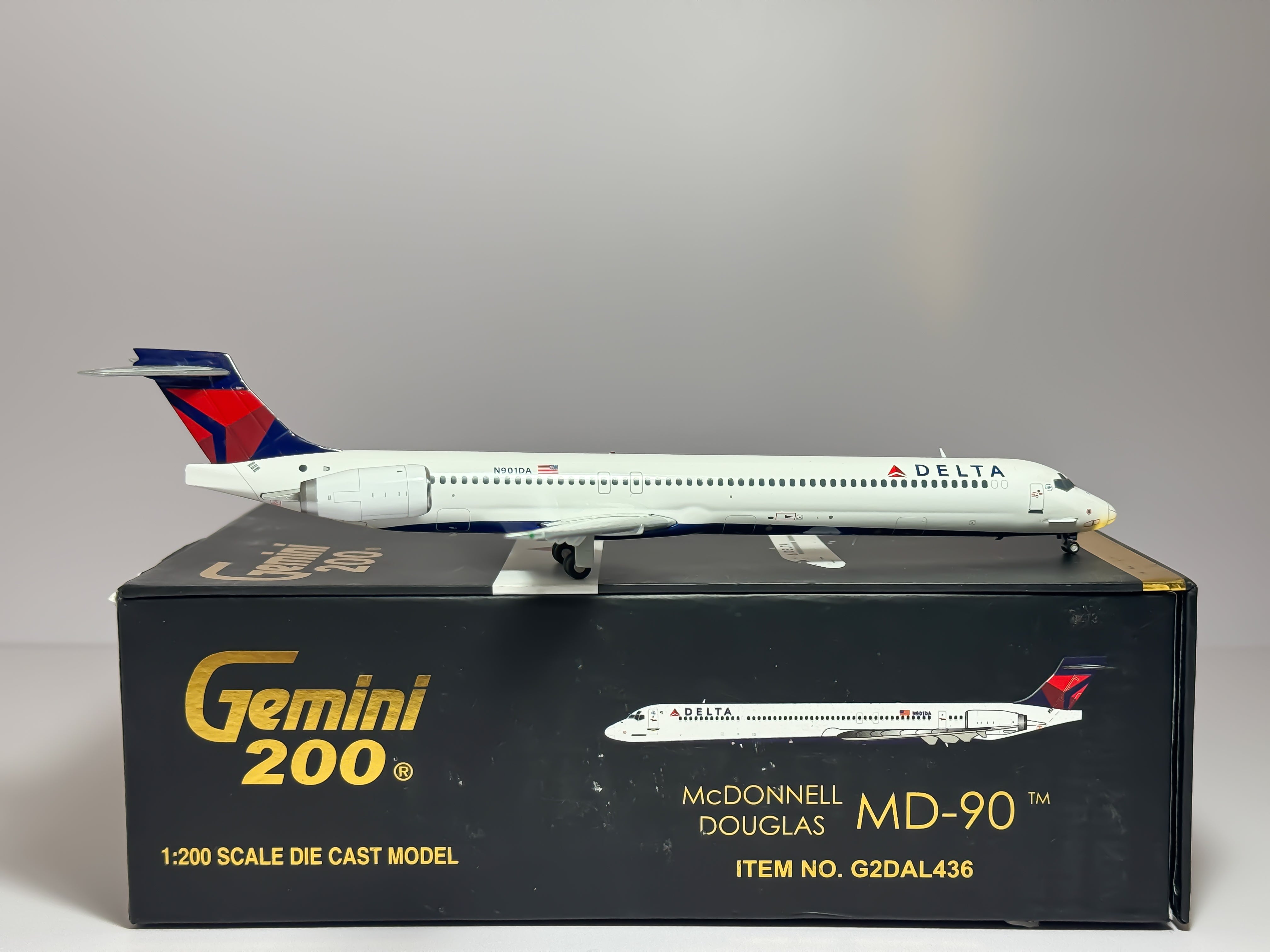 Delta Air Lines McDonnell Douglas MD-90 1:200 Gemini Jets N901DA (G2DAL436)