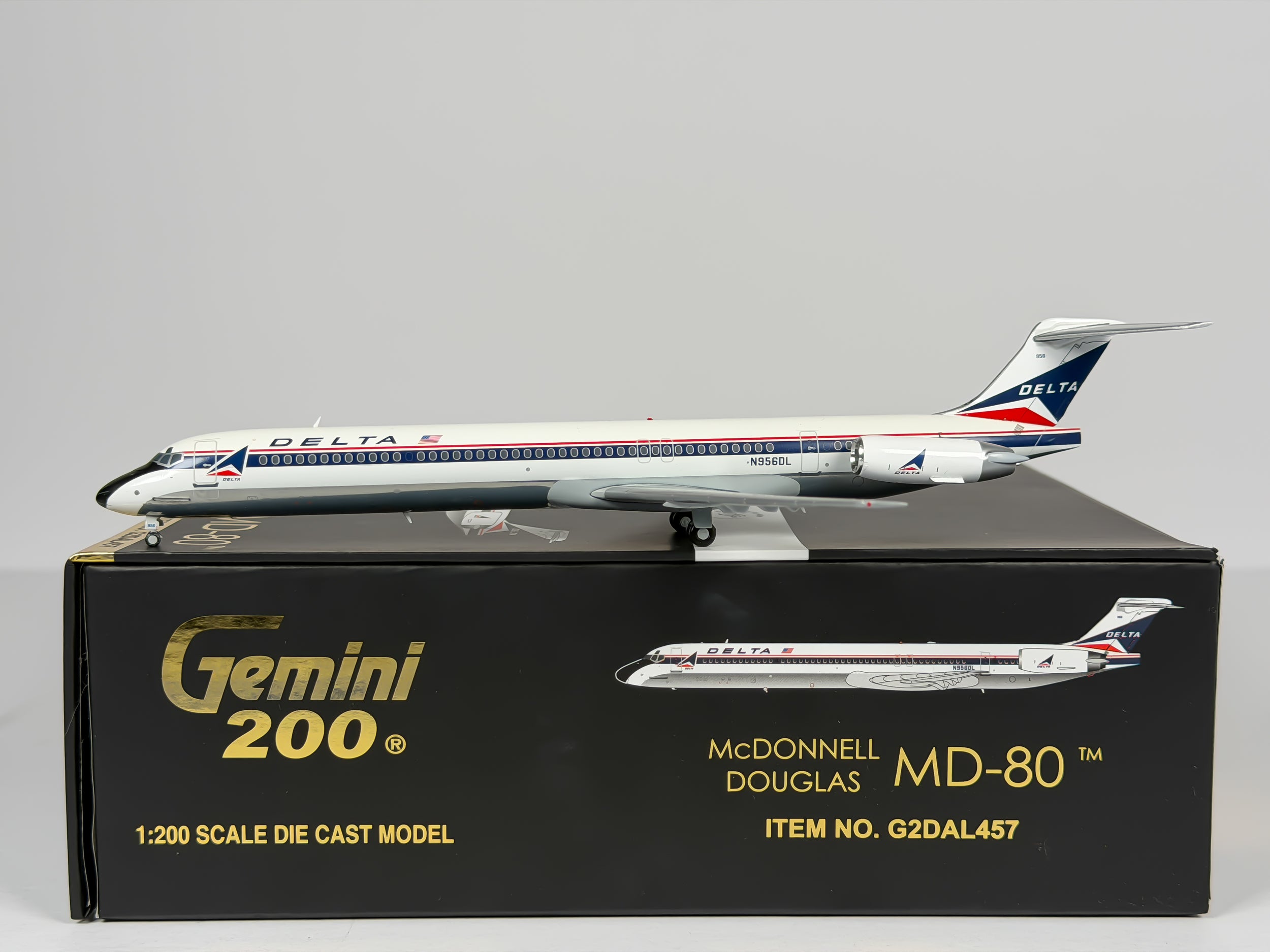 Delta Air Lines McDonnell Douglas MD-80 1:200 Gemini Jets N956DL (G2DAL457)