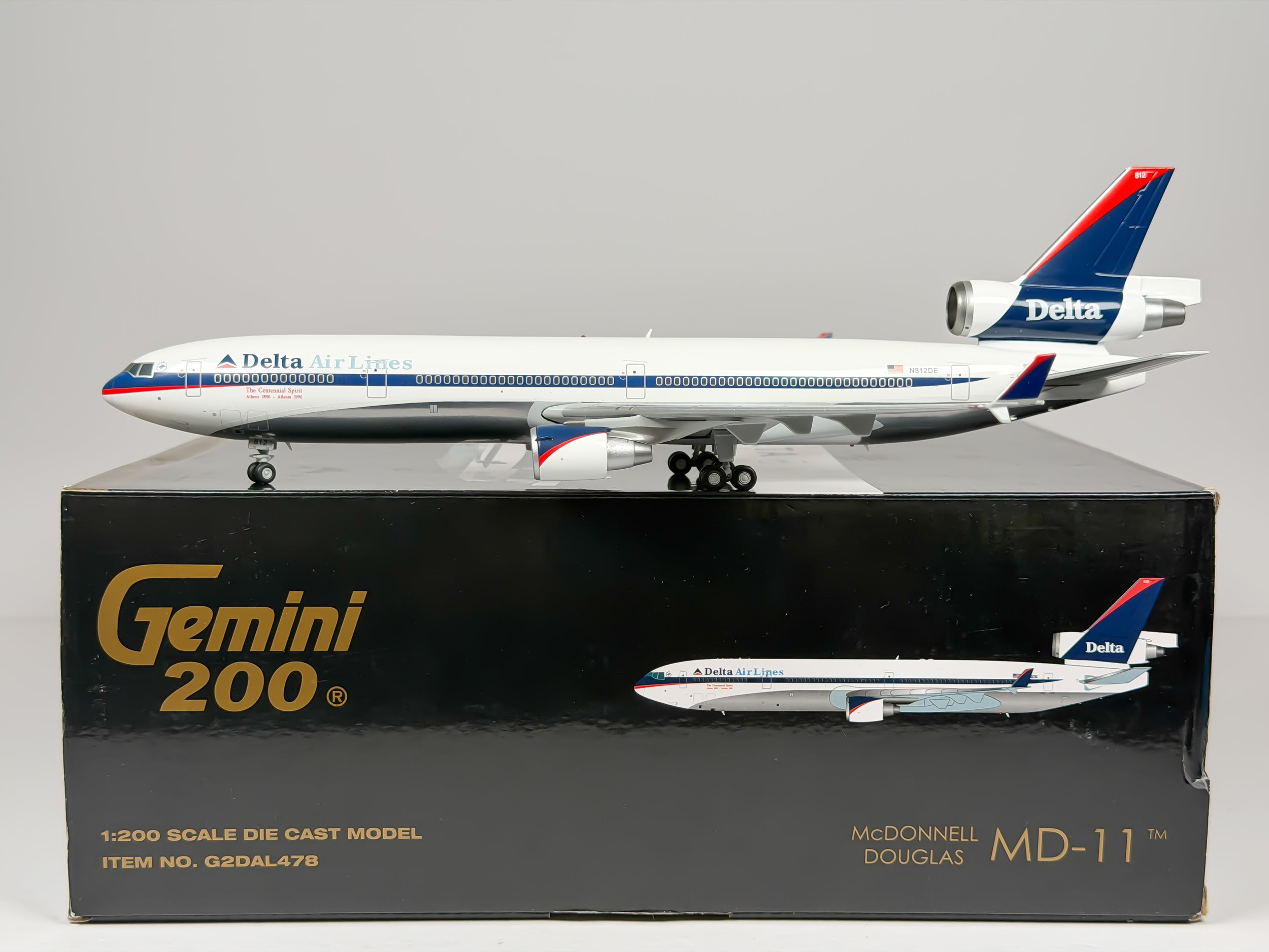 Delta Air Lines McDonnell Douglas MD-11 1:200 Gemini Jets N812DE (G2DAL478)