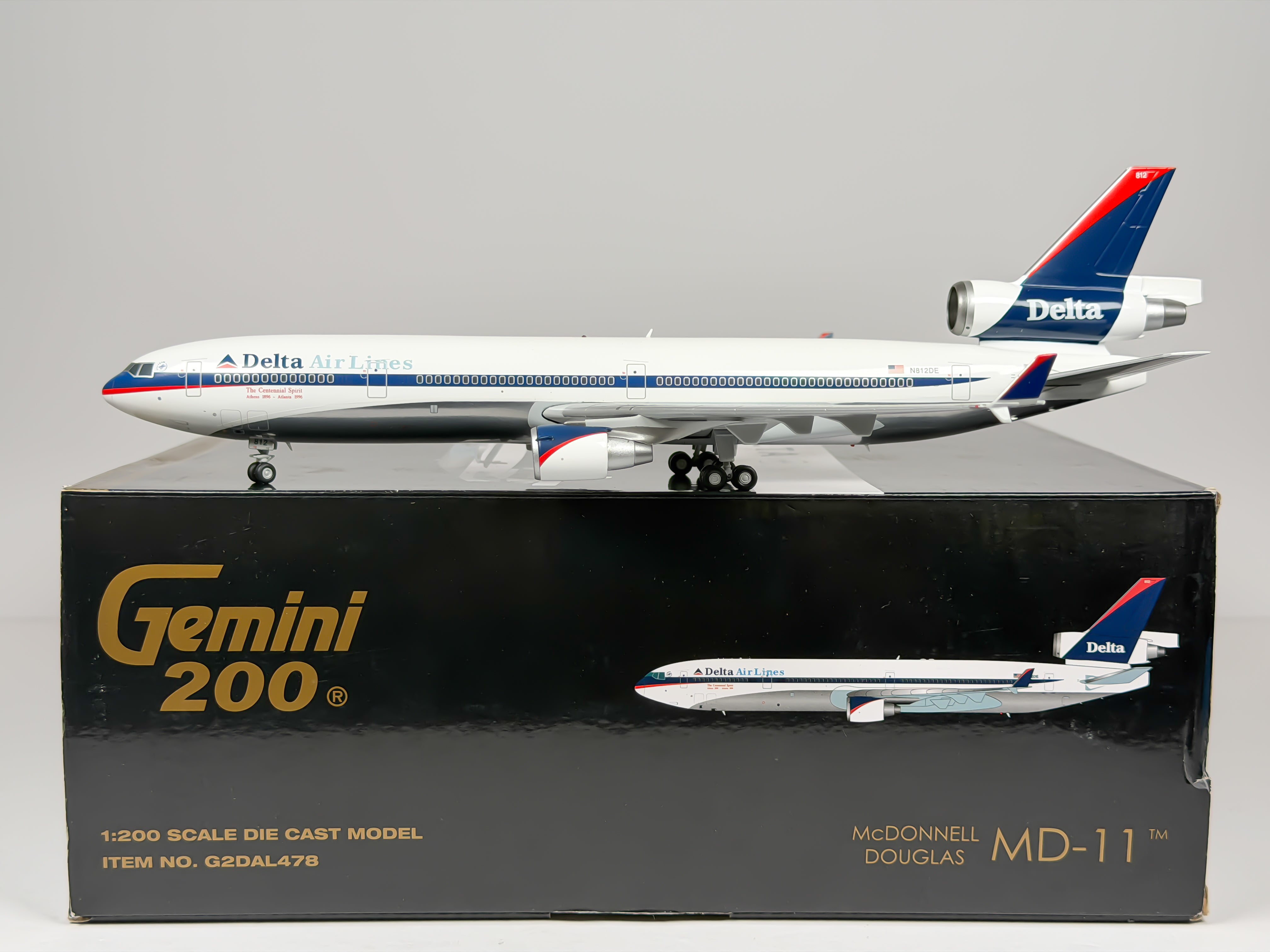 Delta Air Lines McDonnell Douglas MD-11 1:200 Gemini Jets N812DE (G2DAL478)