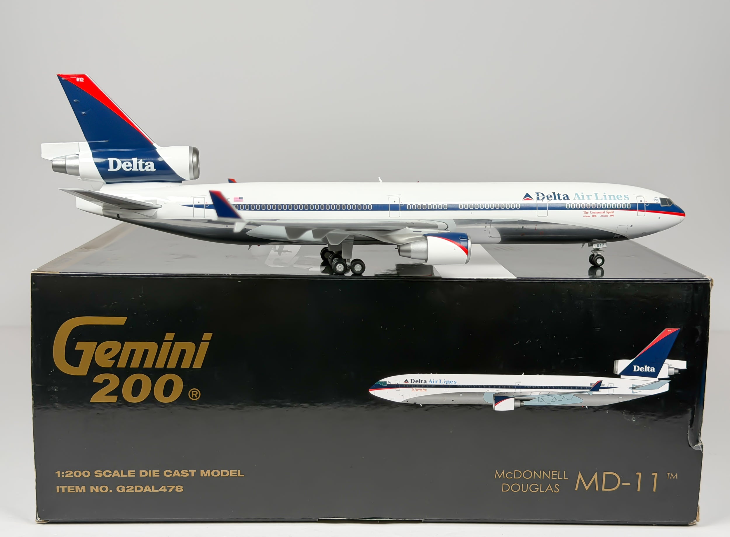Delta Air Lines McDonnell Douglas MD-11 1:200 Gemini Jets N812DE (G2DAL478)
