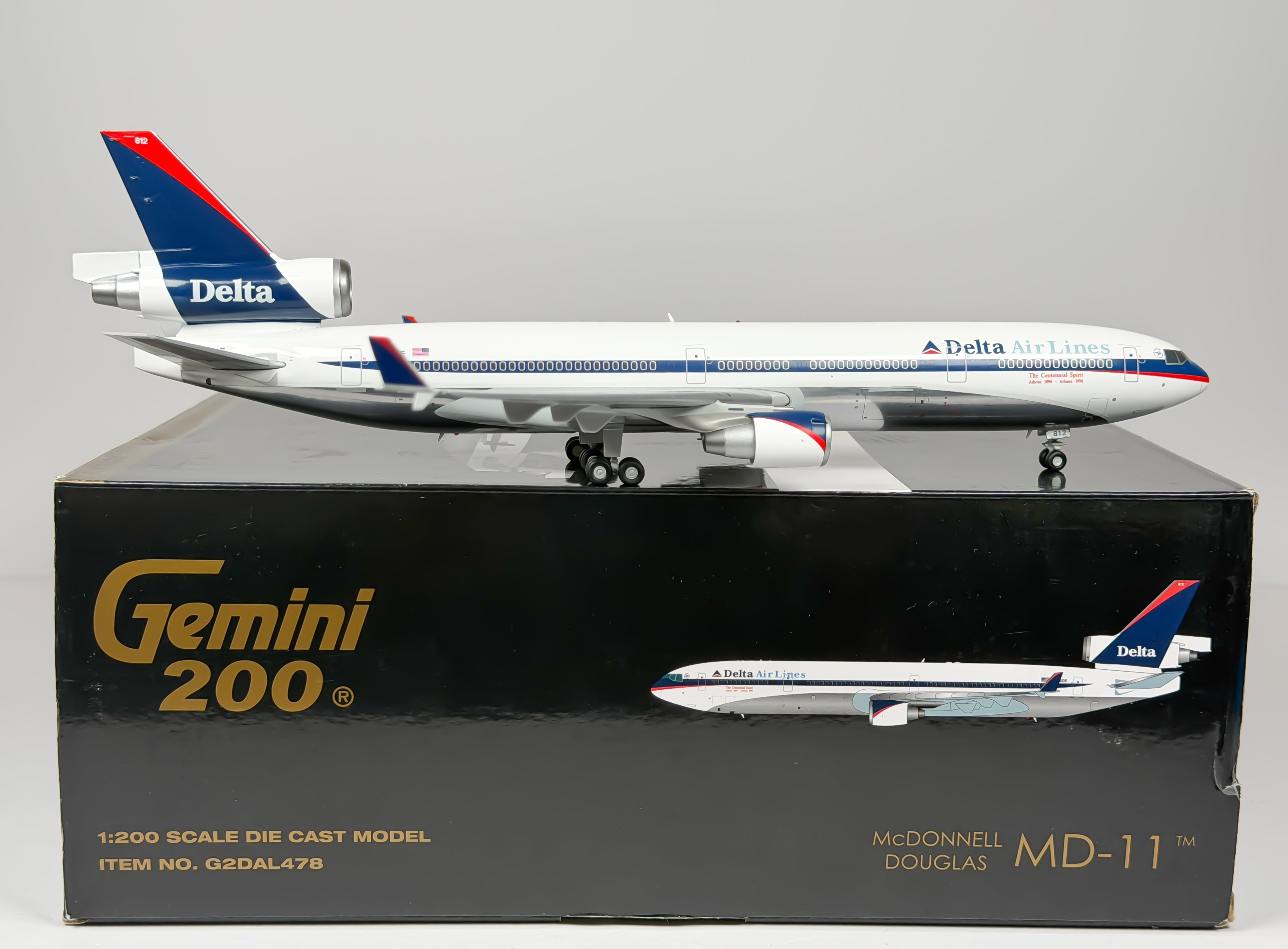 Delta Air Lines McDonnell Douglas MD-11 1:200 Gemini Jets N812DE (G2DAL478)