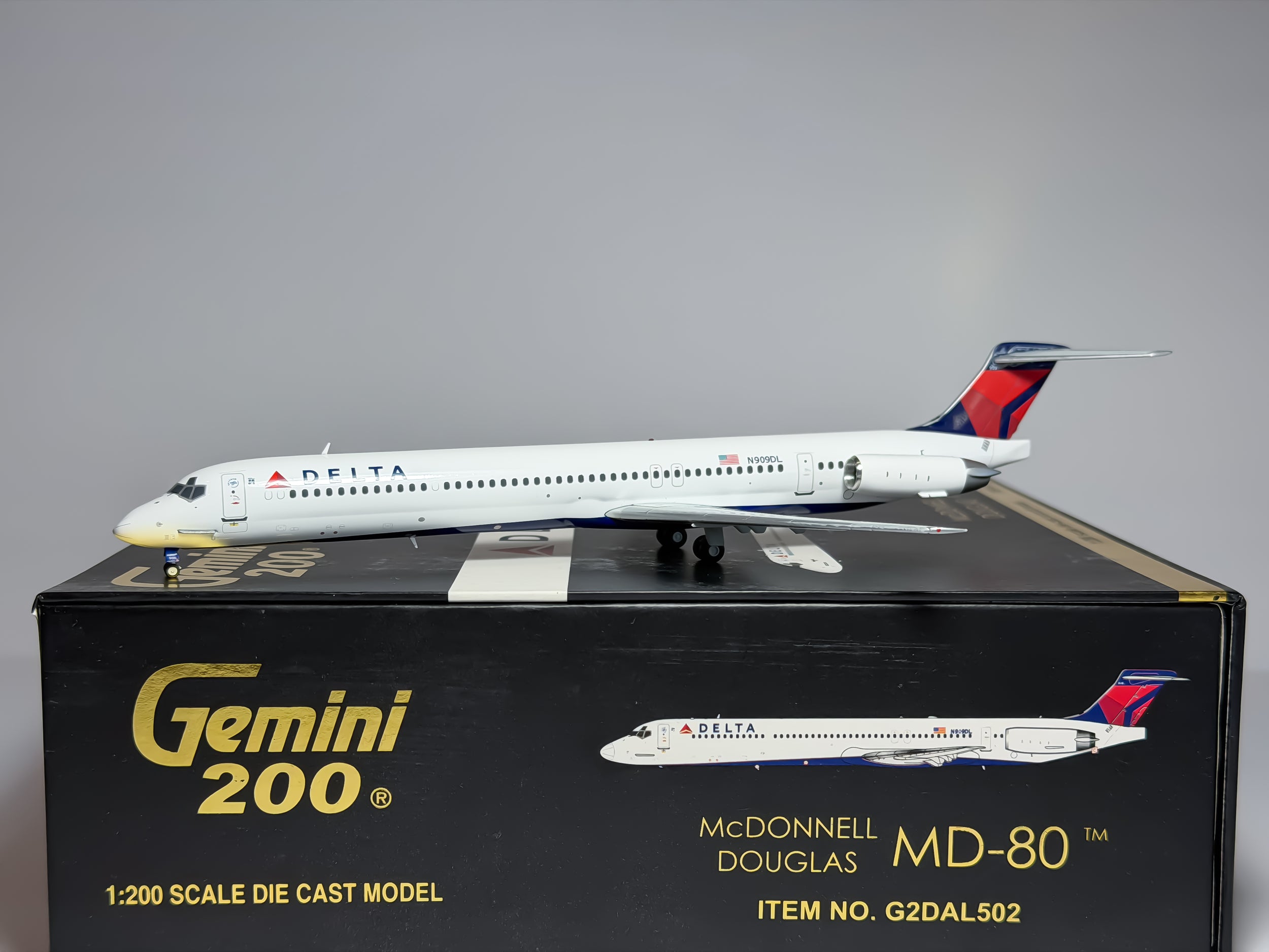 Delta Air Lines McDonnell Douglas MD-80 1:200 Gemini Jets N909DL (G2DAL502)