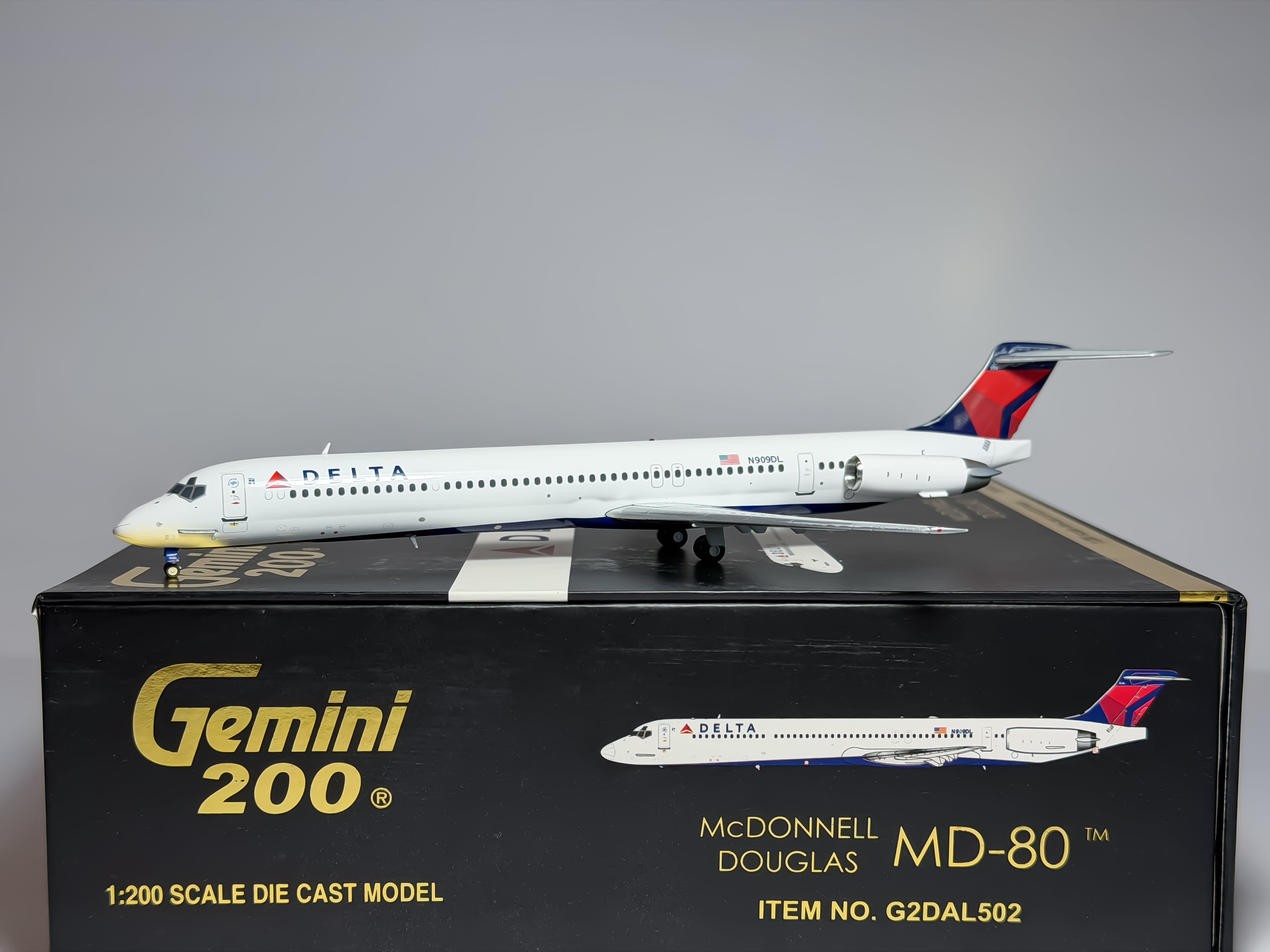 Delta Air Lines McDonnell Douglas MD-80 1:200 Gemini Jets N909DL (G2DAL502)