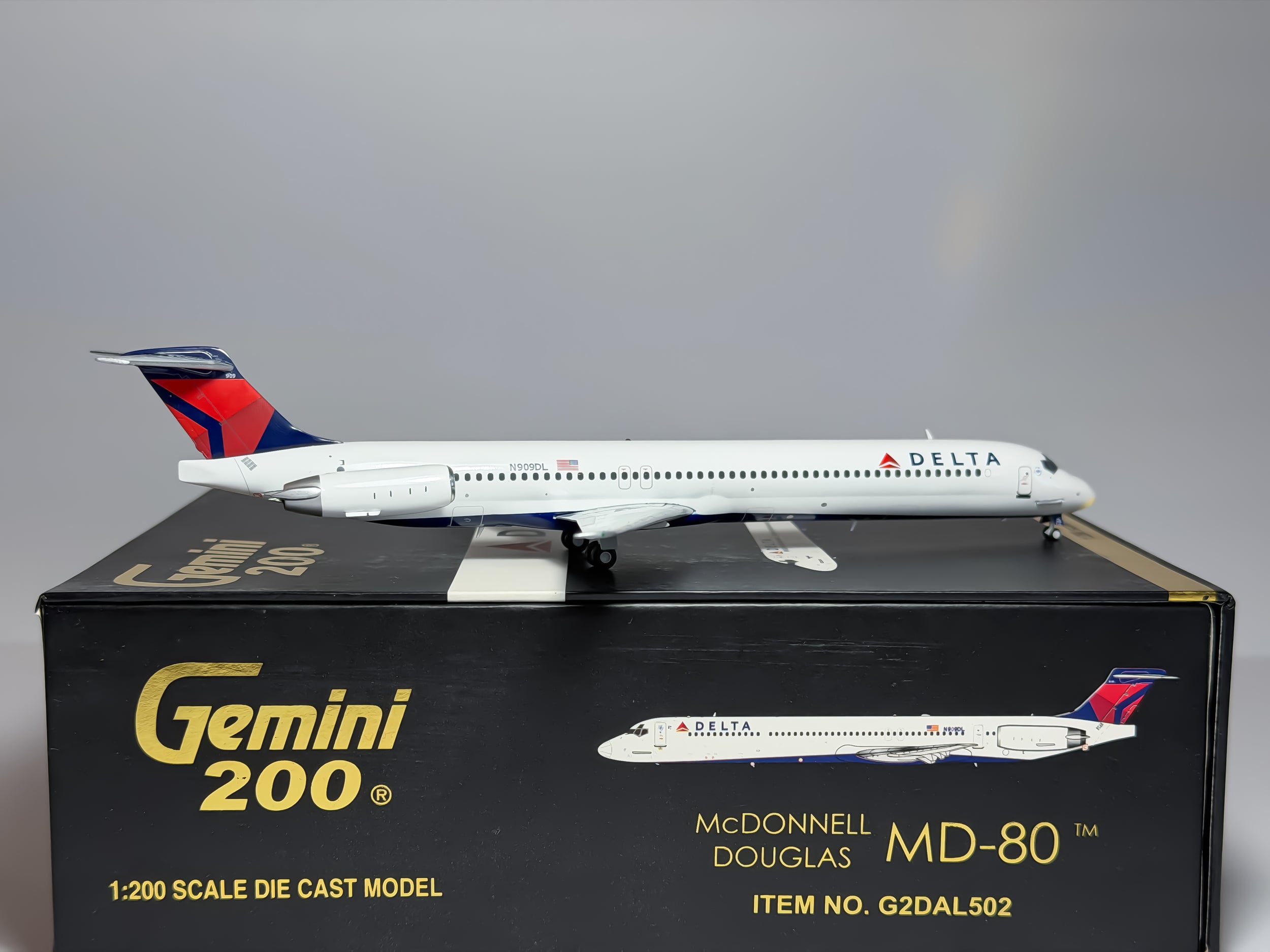 Delta Air Lines McDonnell Douglas MD-80 1:200 Gemini Jets N909DL (G2DAL502)