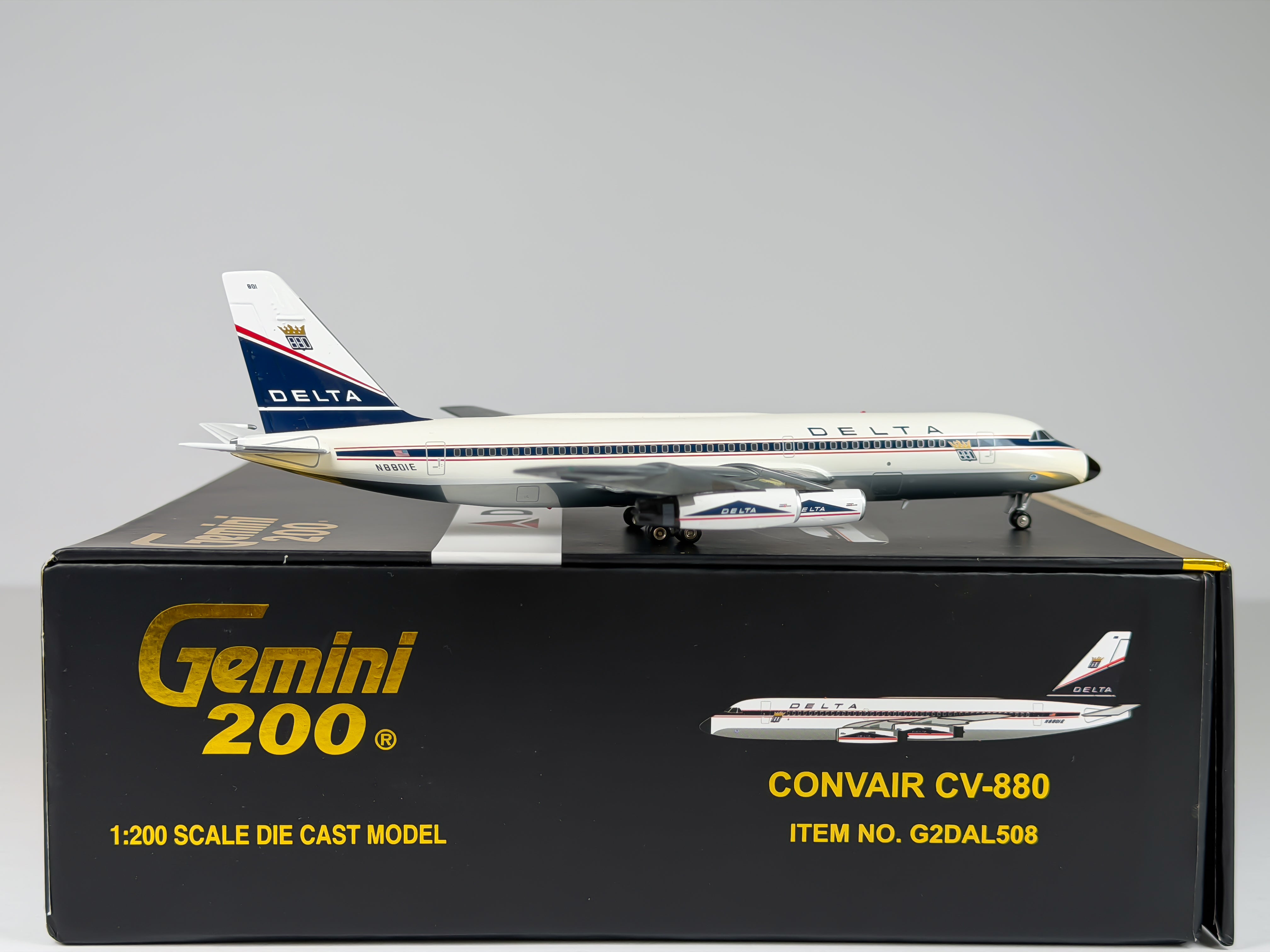 Delta Air Lines Convair CV-880 1:200 Gemini Jets N8801E (G2DAL508)
