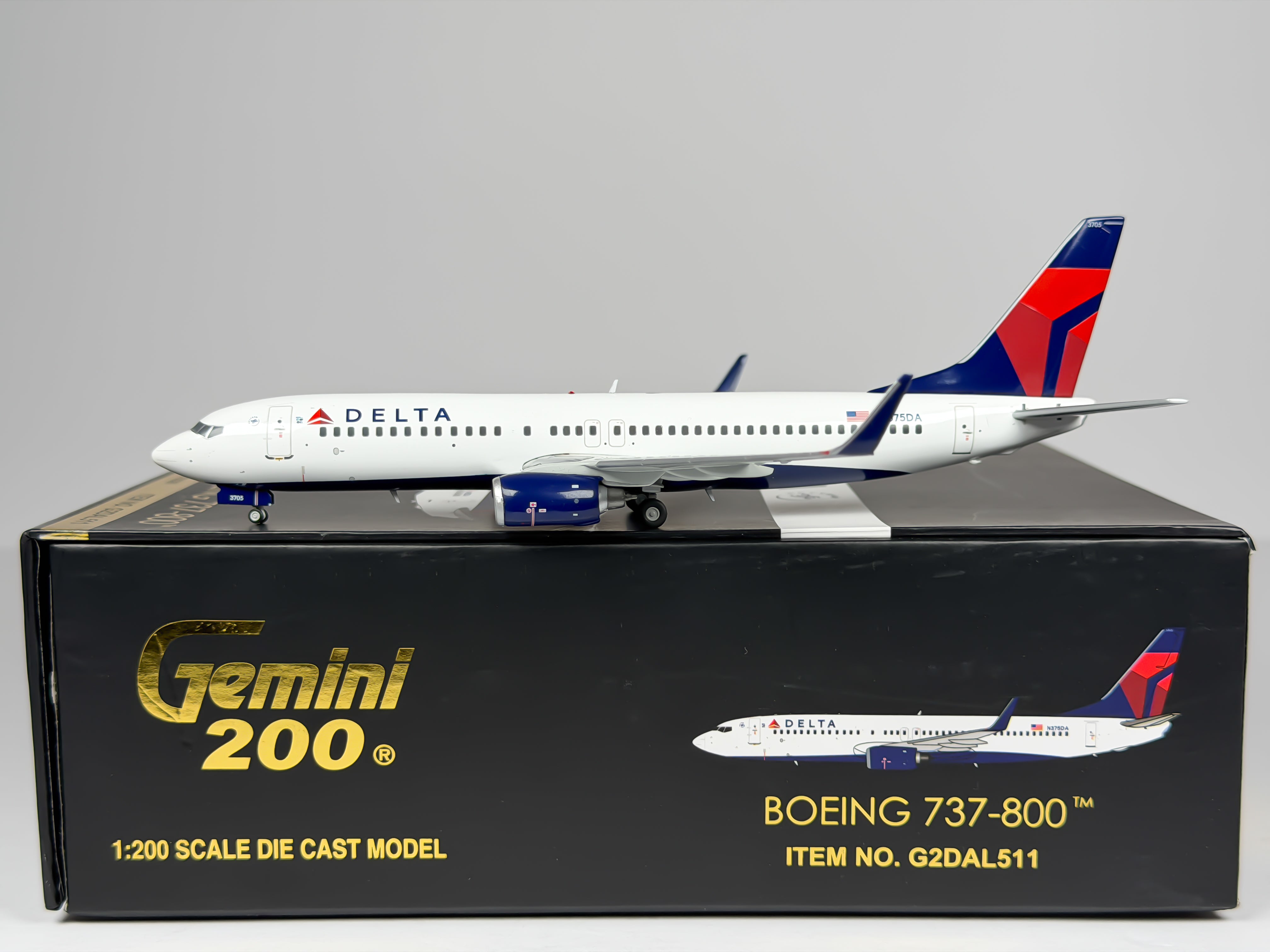 Delta Air Lines Boeing 737-800 1:200 Gemini Jets N375DA (G2DAL511)