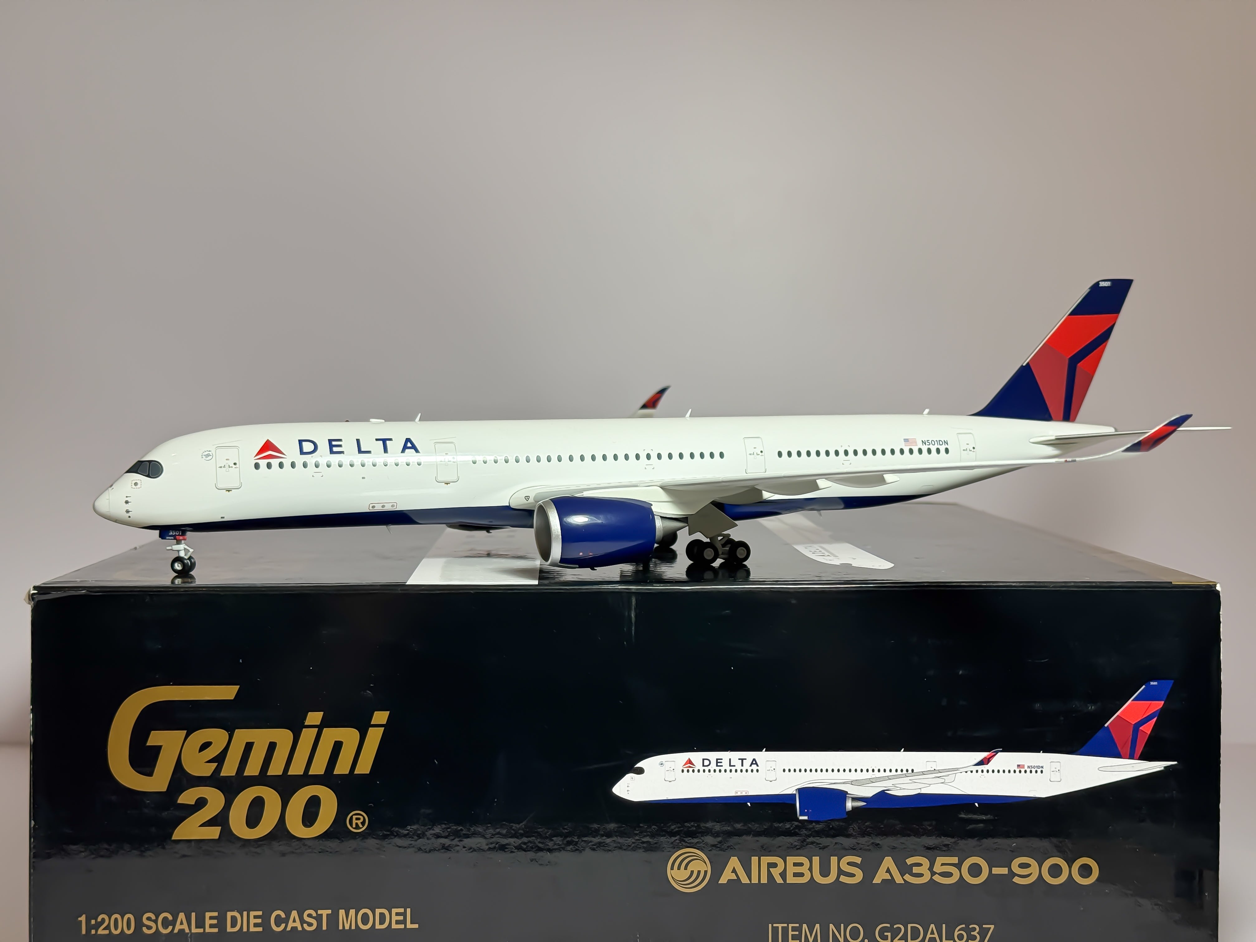 Delta Air Lines Airbus A350-900 1:200 Gemini Jets N501DN (G2DAL637)